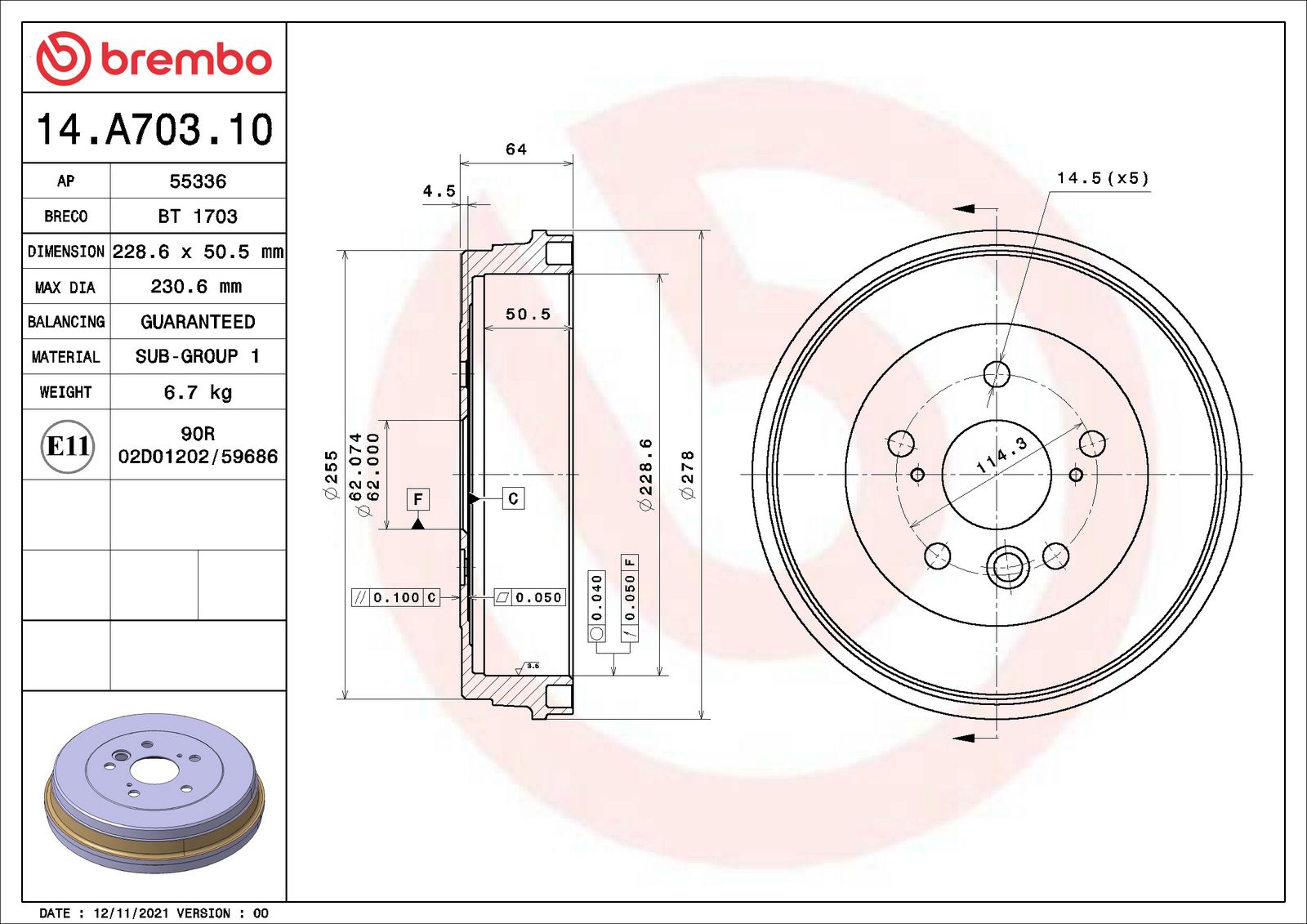 ESSENTIAL Rear Brake Drum - 14.A703.10_02