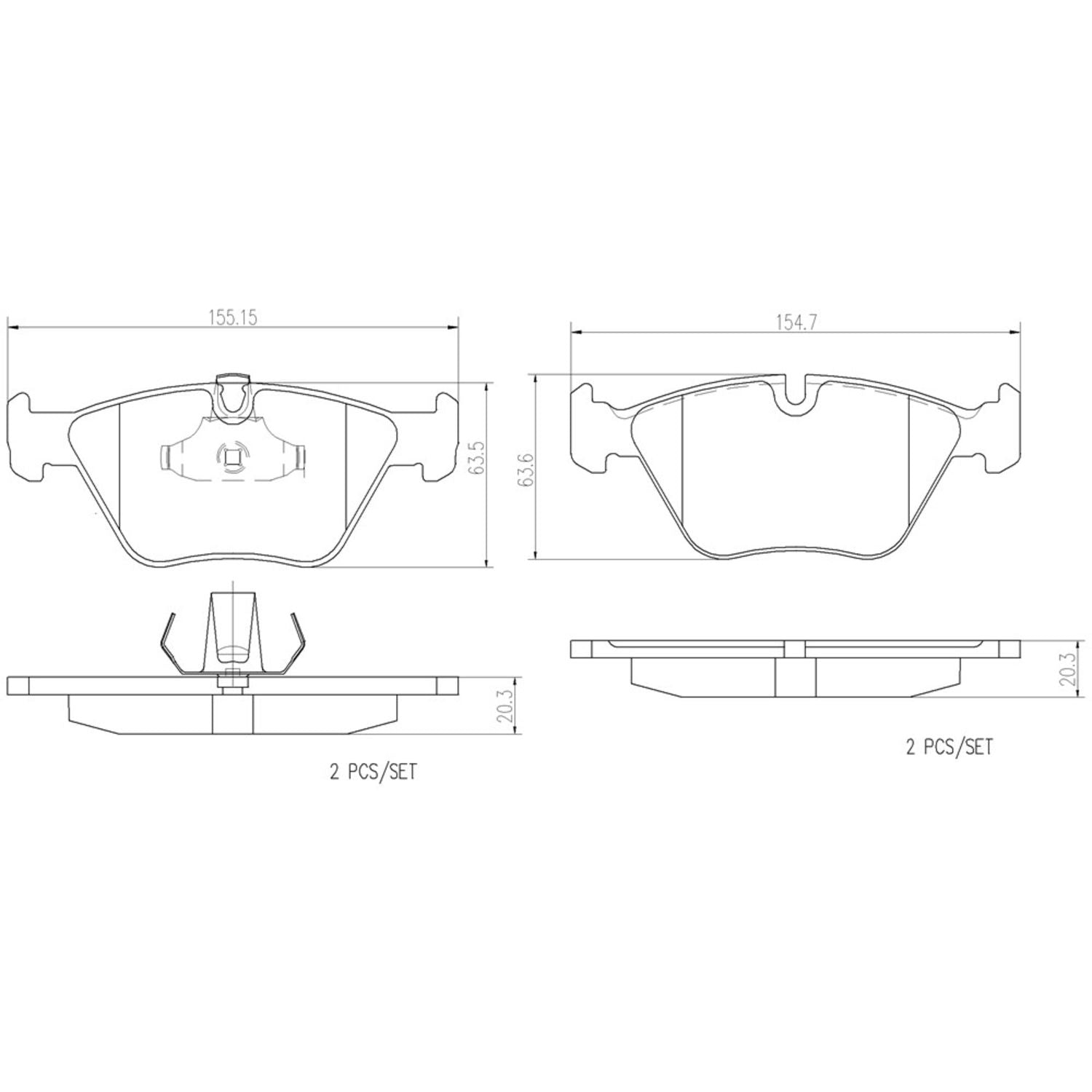 PRIME Ceramic Front Disc Brake Pad Set - P06065N_03