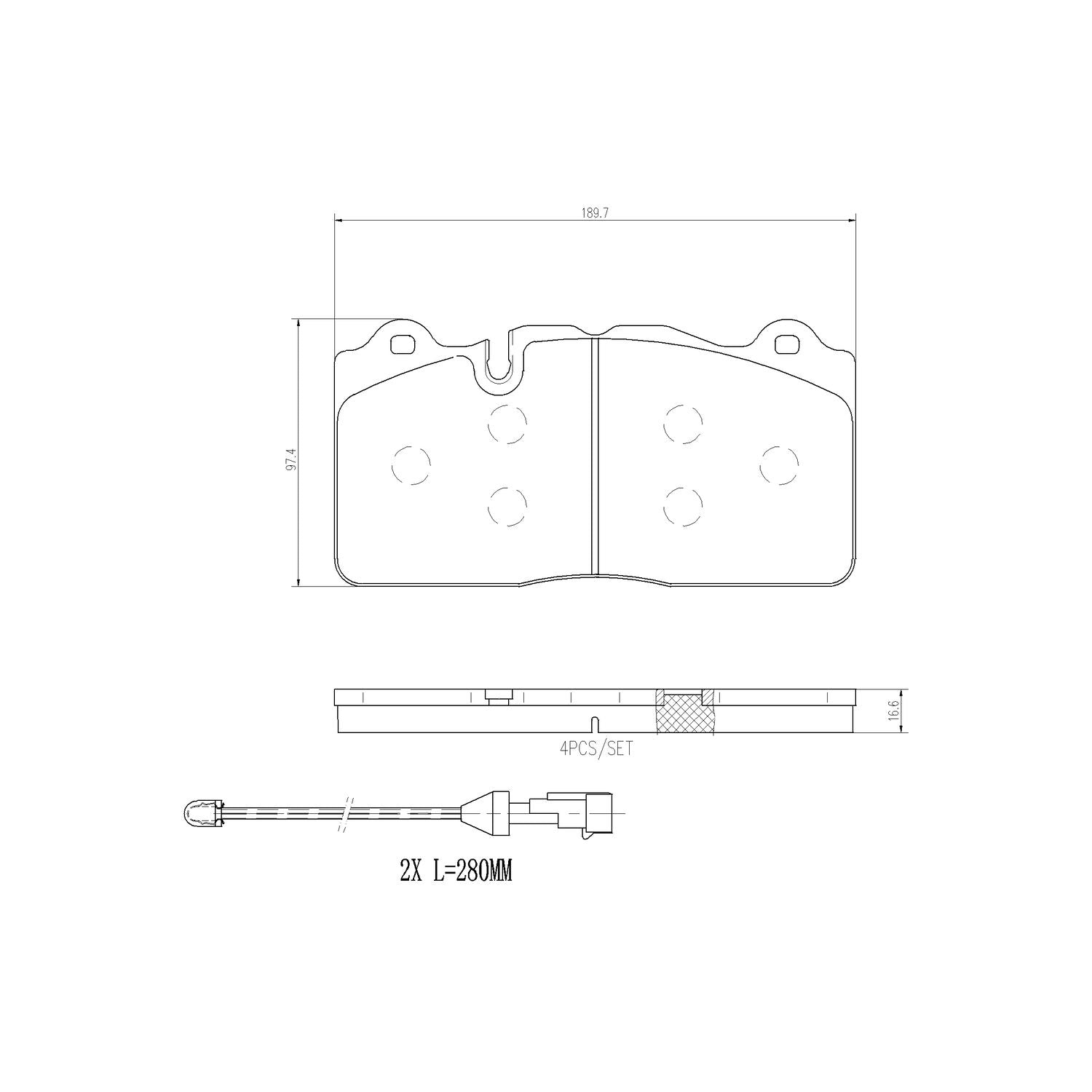 PRIME Ceramic Front Disc Brake Pad Set - P10096N_01