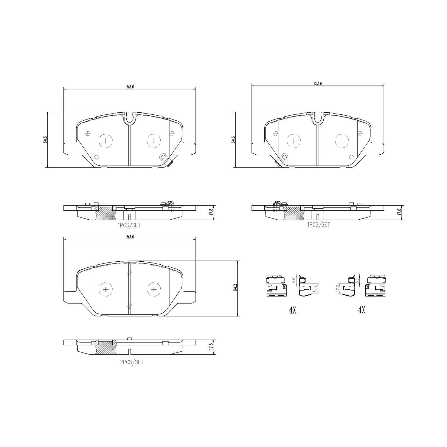 PRIME Ceramic Front Disc Brake Pad Set - P10099N_01