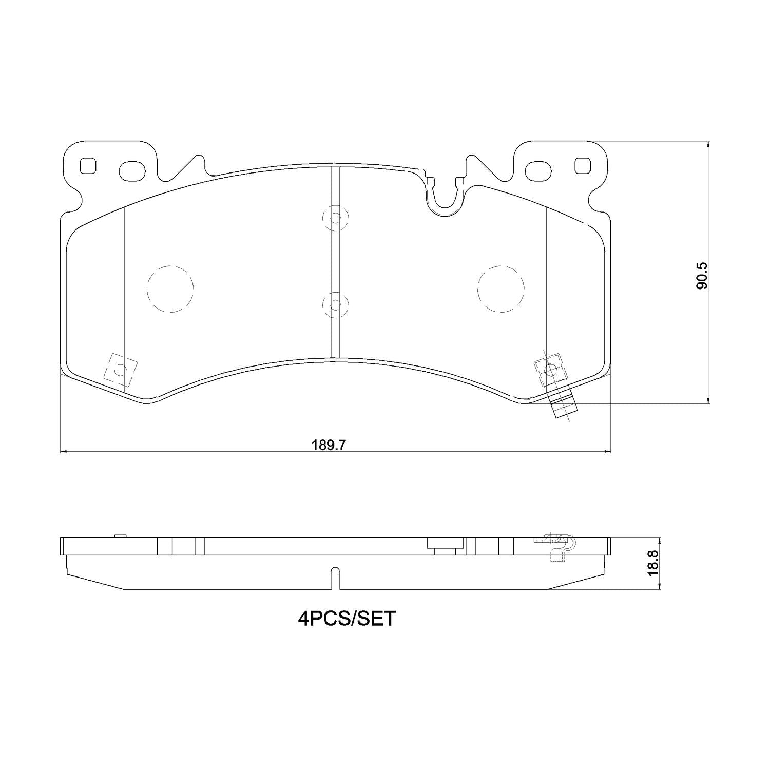 PRIME Ceramic Front Disc Brake Pad Set - P10101N_01