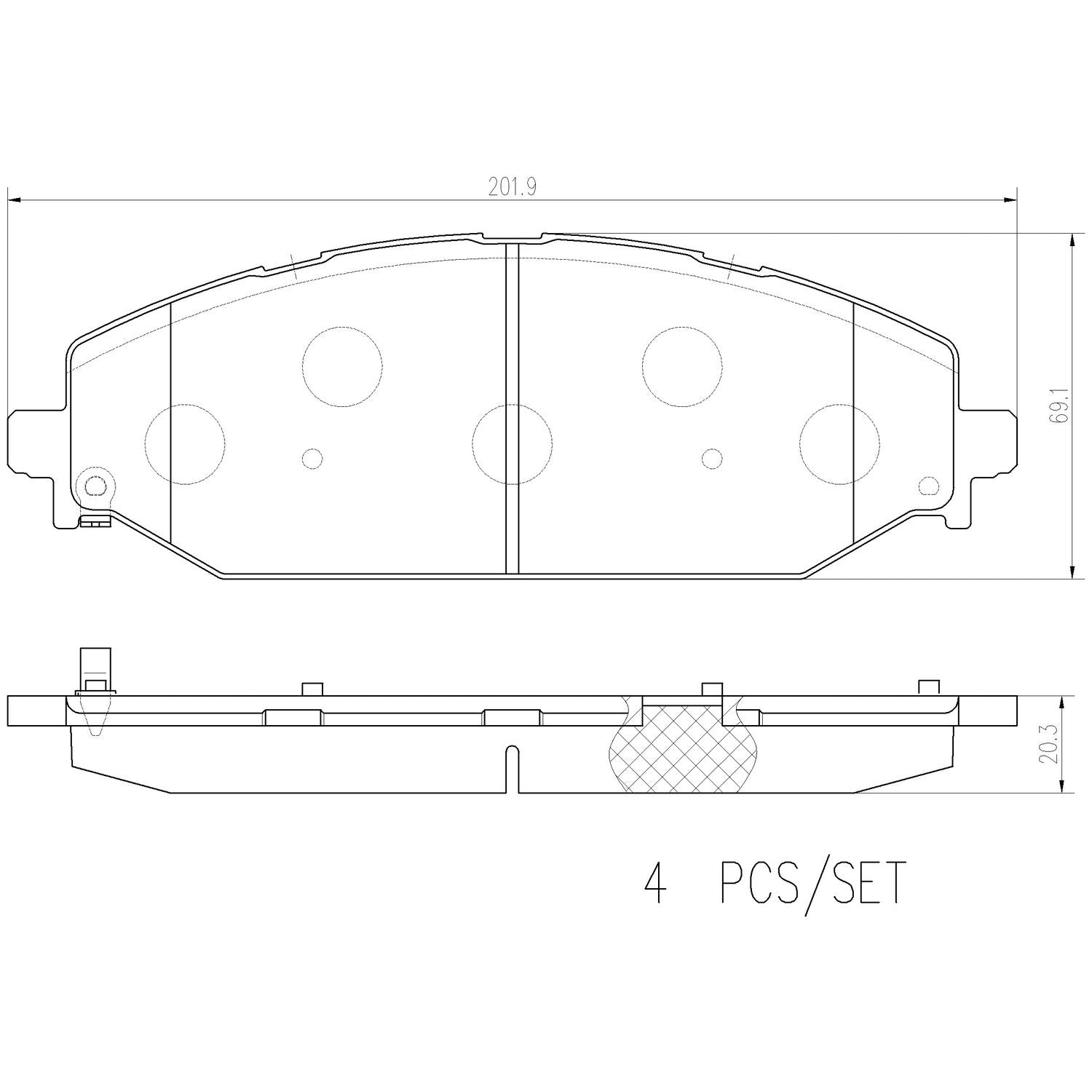 PRIME Ceramic Front Disc Brake Pad Set - P23193N_01