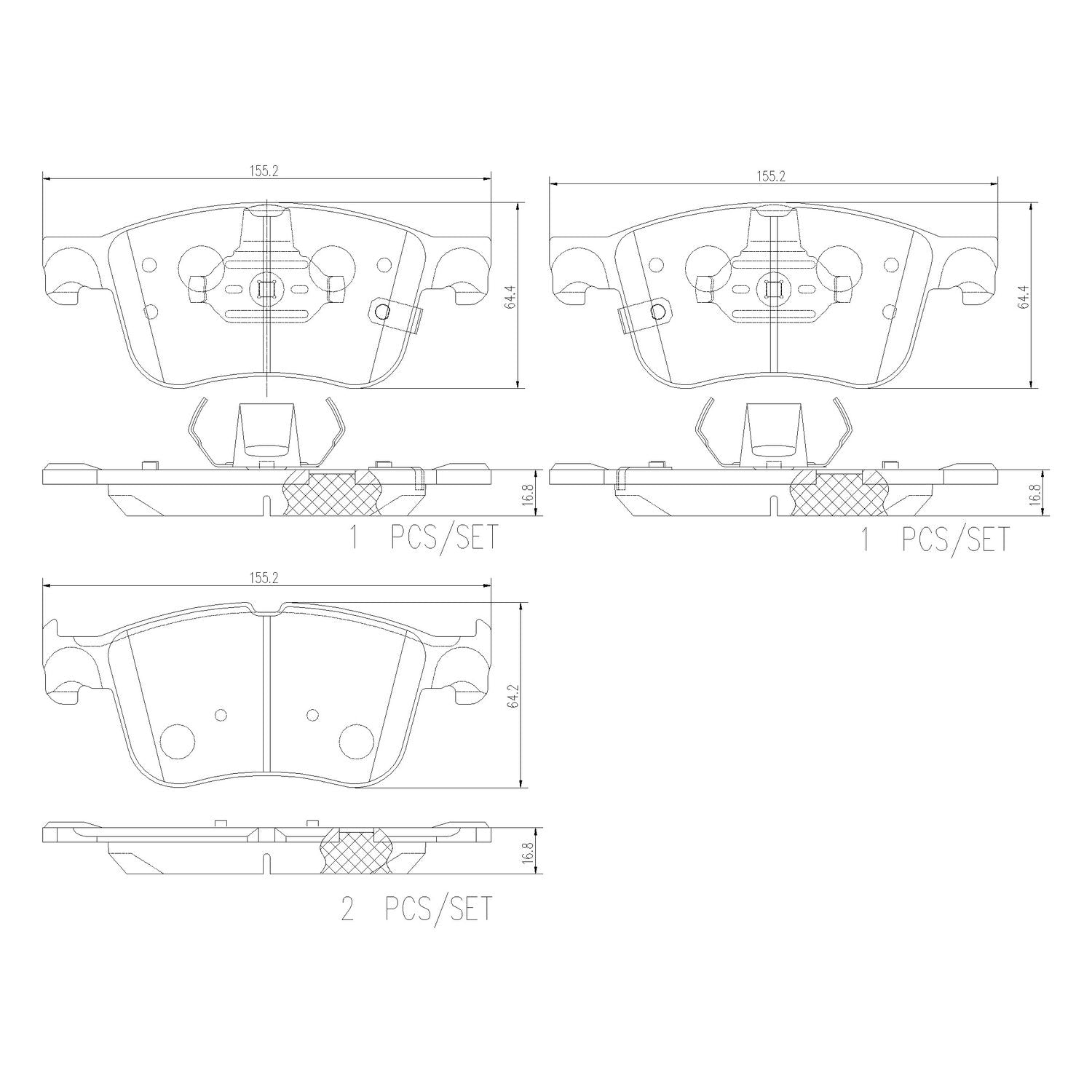 PRIME Ceramic Front Disc Brake Pad Set - P24218N_01