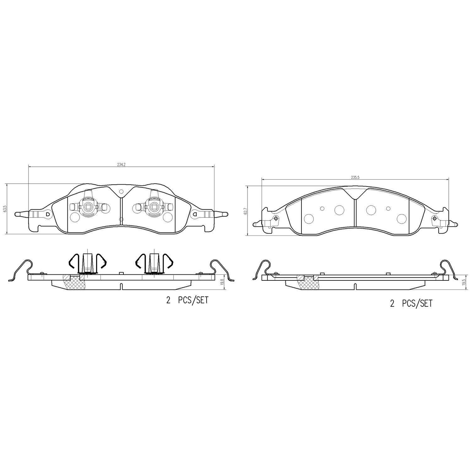 PRIME Ceramic Front Disc Brake Pad Set - P24228N_01