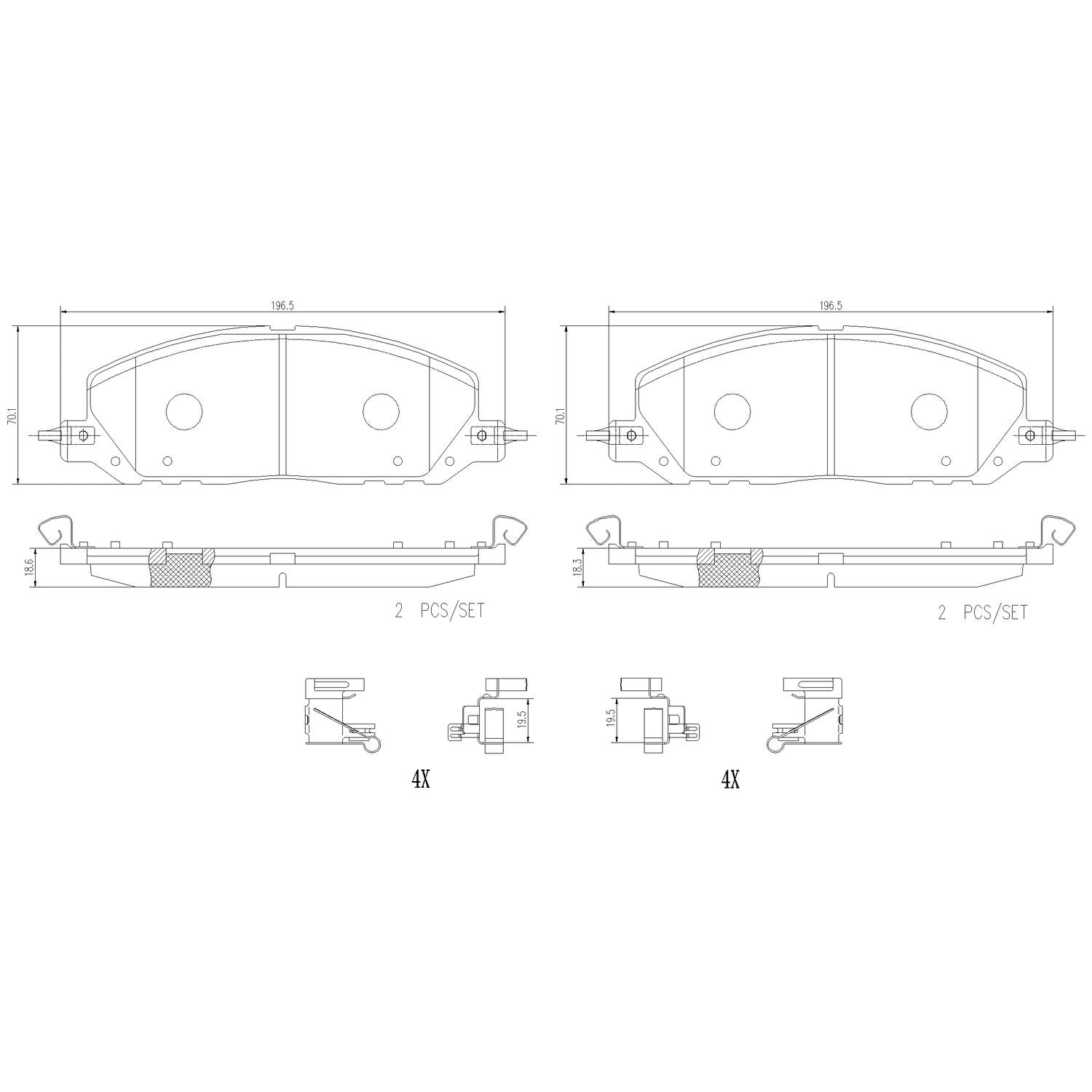 PRIME Ceramic Front Disc Brake Pad Set - P24243N_01