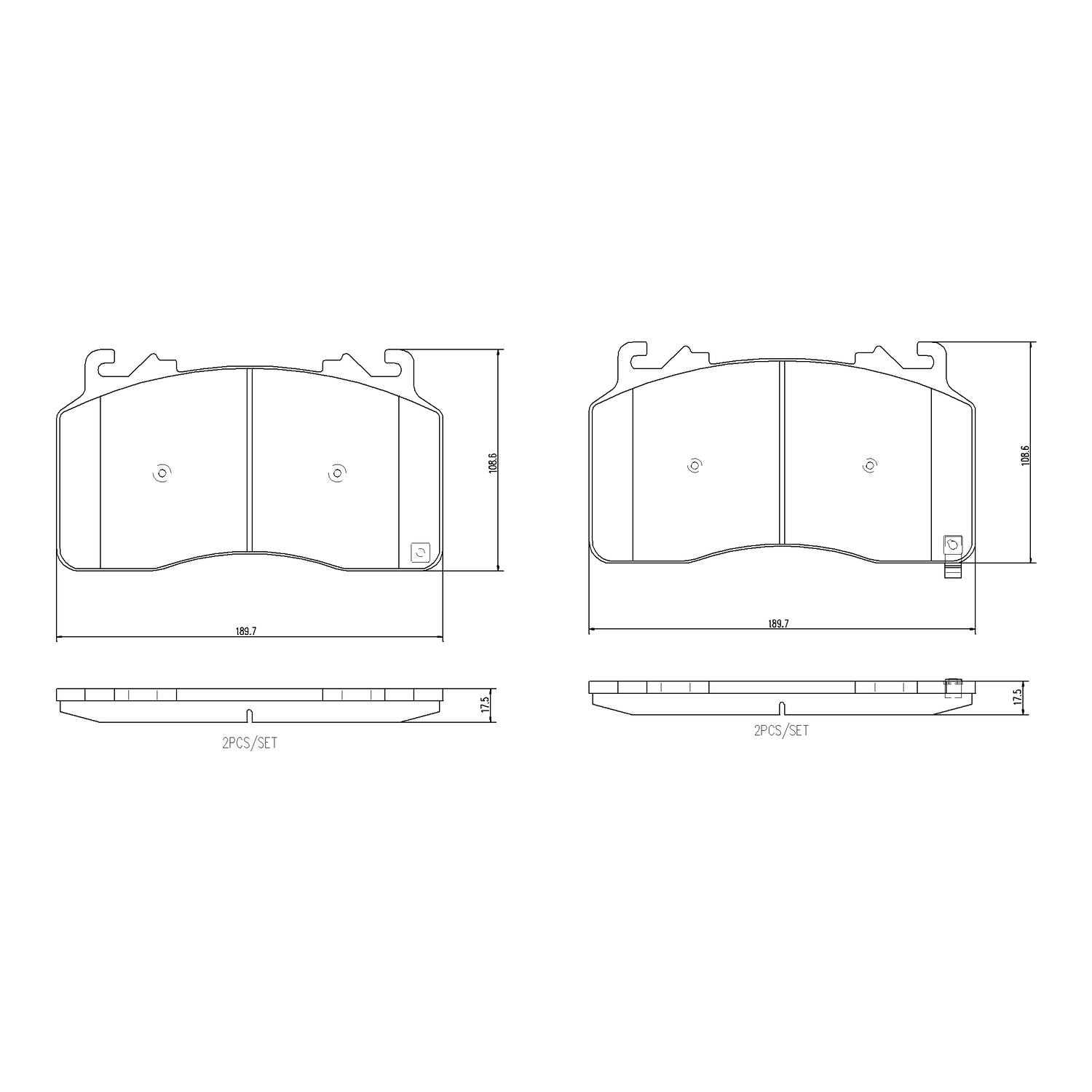 PRIME Ceramic Front Disc Brake Pad Set - P24244N_01