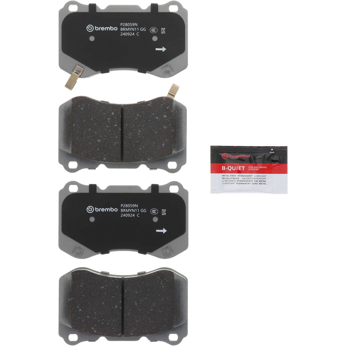 PRIME Ceramic Front Disc Brake Pad Set - P28059N_26