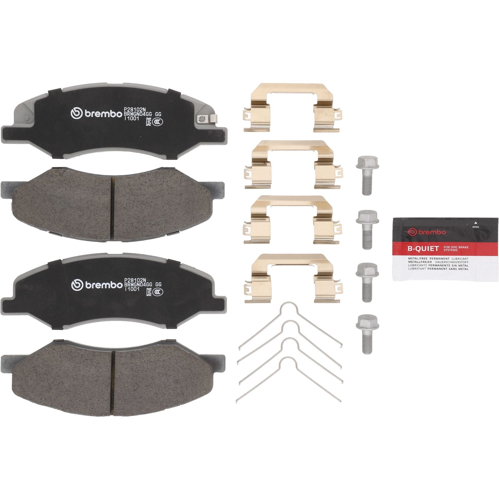 PRIME Ceramic Front Disc Brake Pad Set - P28102N_26