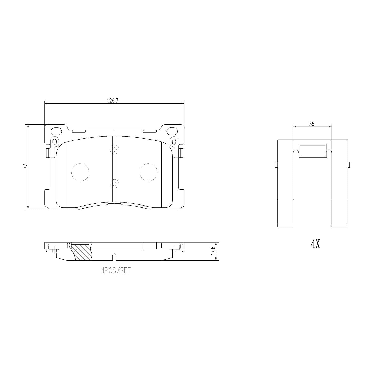 PRIME Ceramic Front Disc Brake Pad Set - P30082N_01