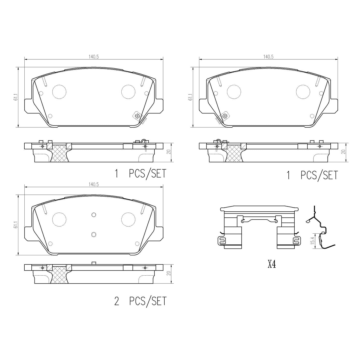 PRIME Ceramic Front Disc Brake Pad Set - P30102N_01