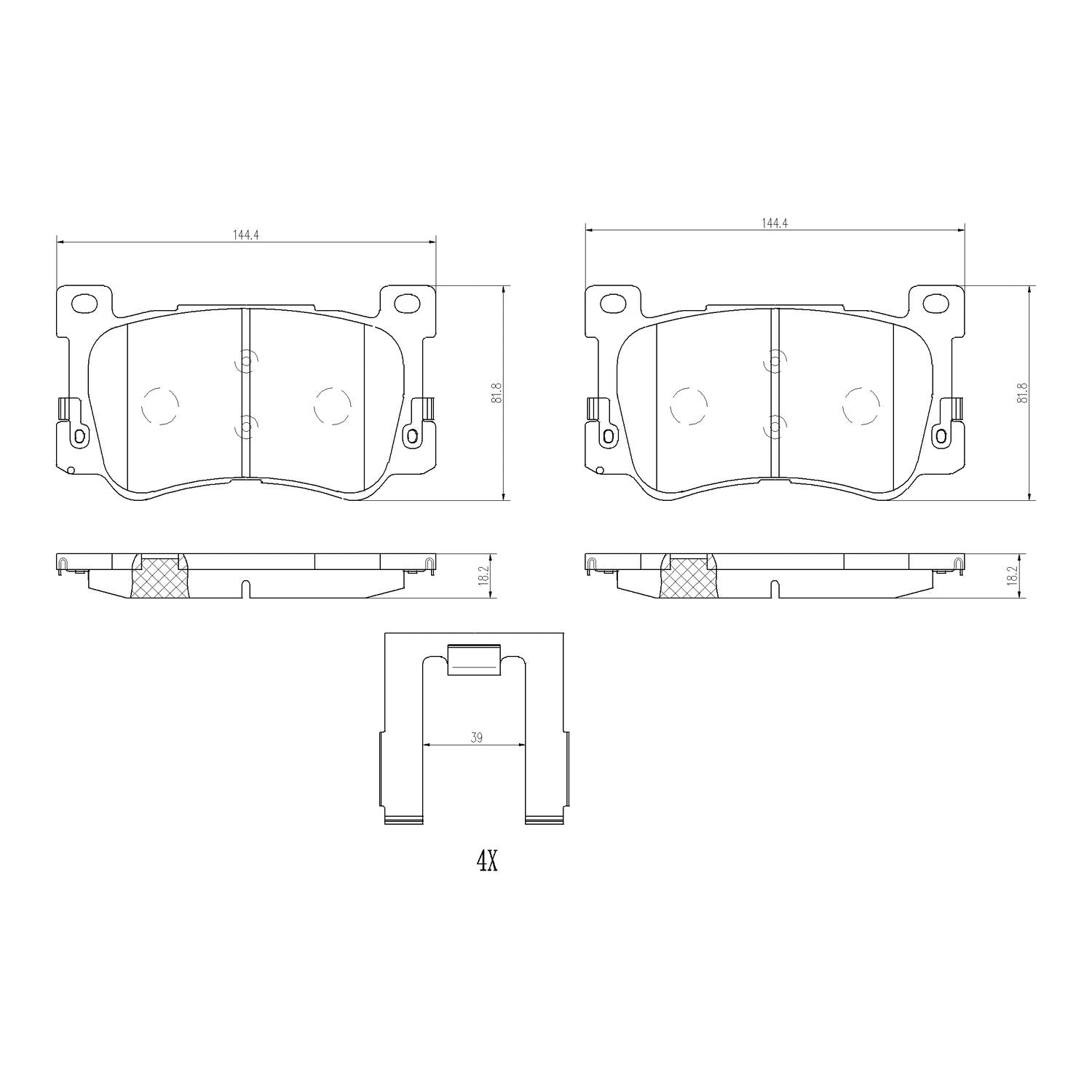 PRIME Ceramic Front Disc Brake Pad Set - P30132N_01