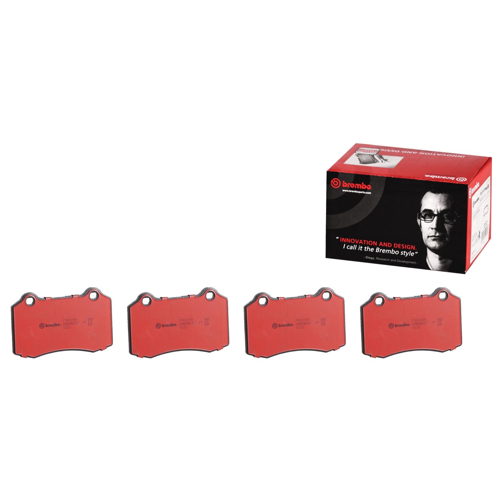 PRIME Ceramic Front Disc Brake Pad Set - P36021N_01