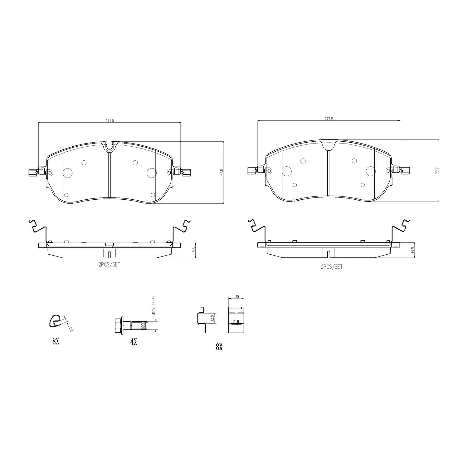 PRIME Ceramic Front Disc Brake Pad Set - P36038N_01