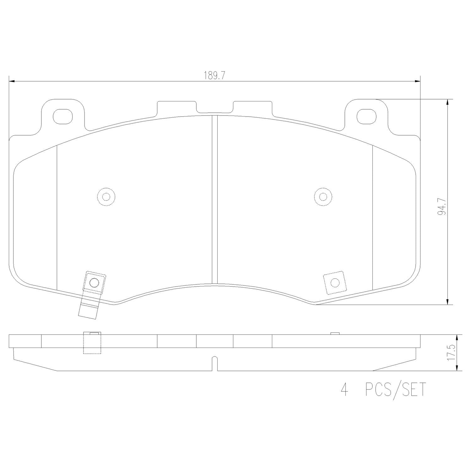 PRIME Ceramic Front Disc Brake Pad Set - P37028N_01