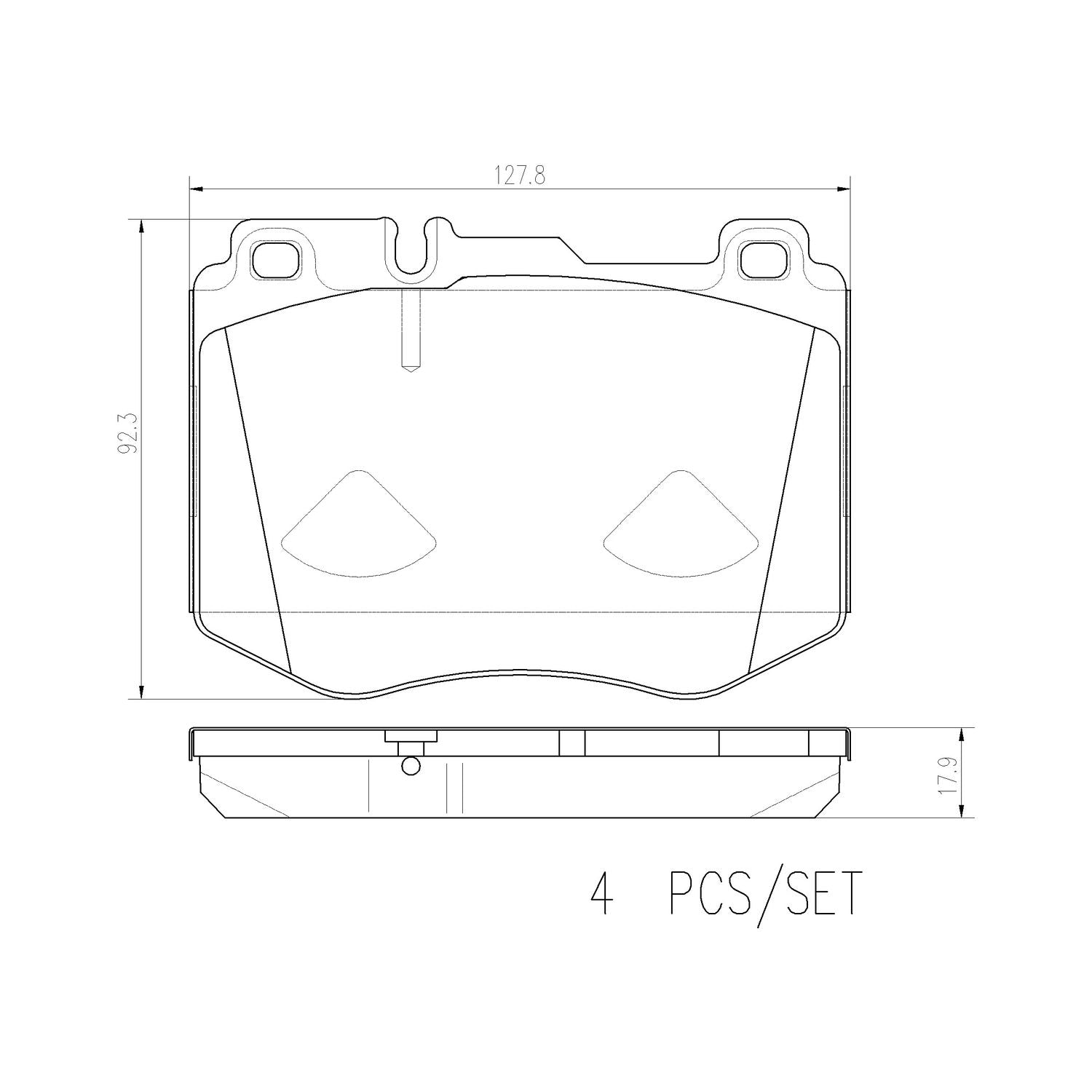 PRIME Ceramic Front Disc Brake Pad Set - P50145N_05