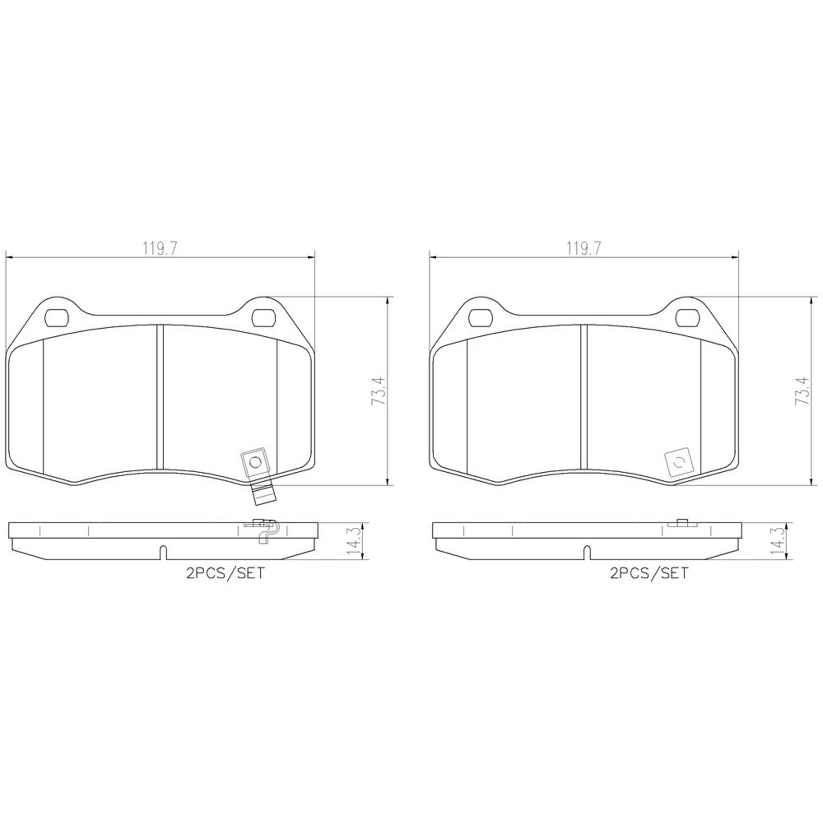 PRIME Ceramic Front Disc Brake Pad Set - P56047N_03
