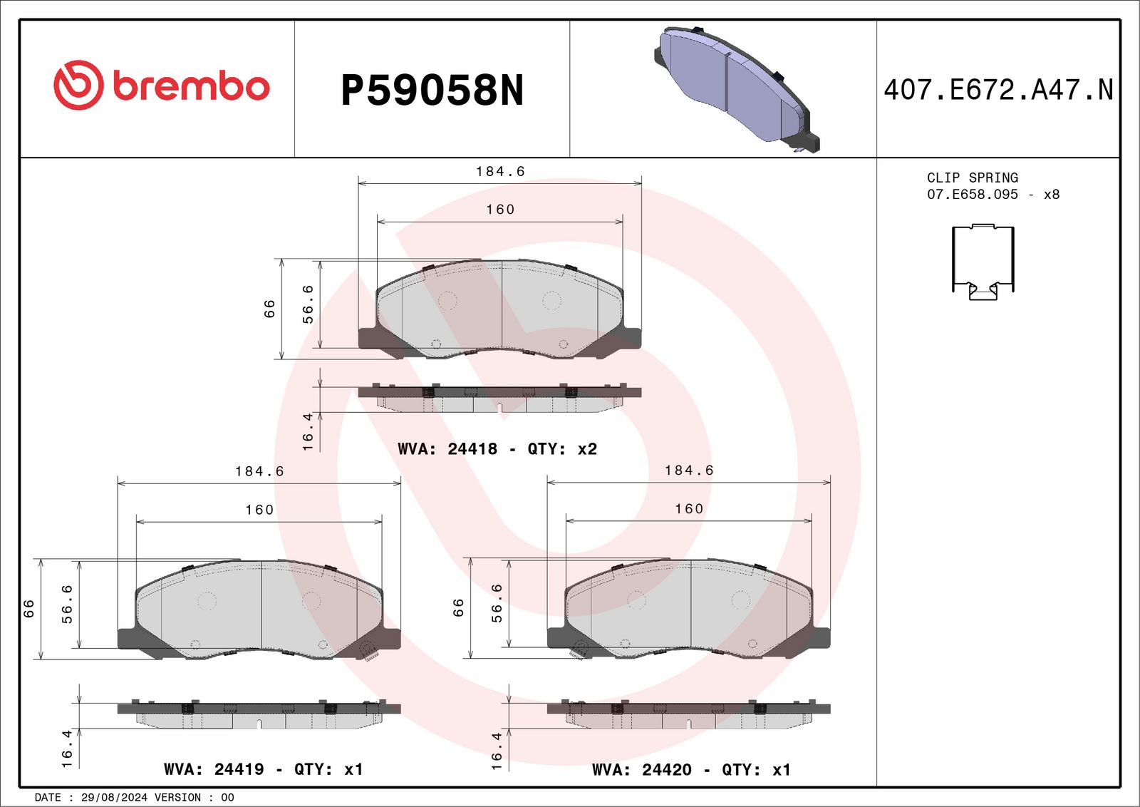 PRIME Ceramic Front Disc Brake Pad Set - P59058N_02
