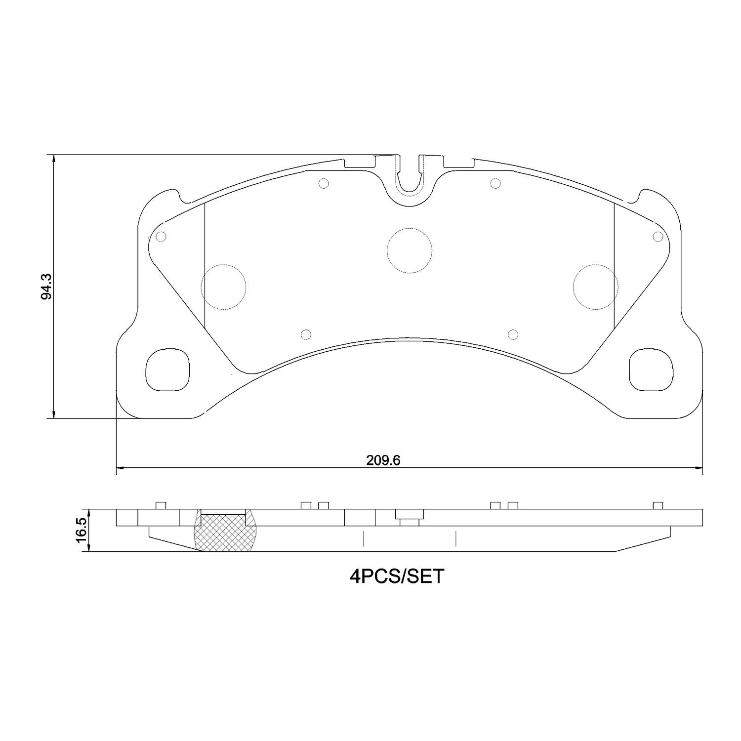 PRIME Ceramic Front Disc Brake Pad Set - P65047N_01