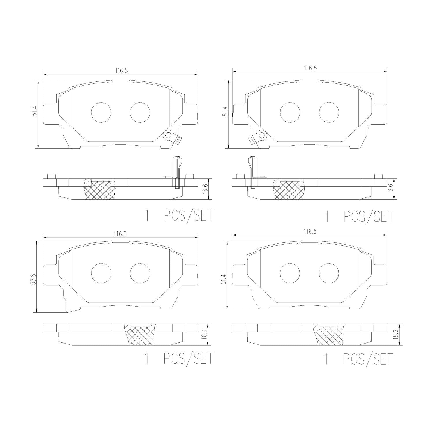 PRIME Ceramic Front Disc Brake Pad Set - P83097N_01