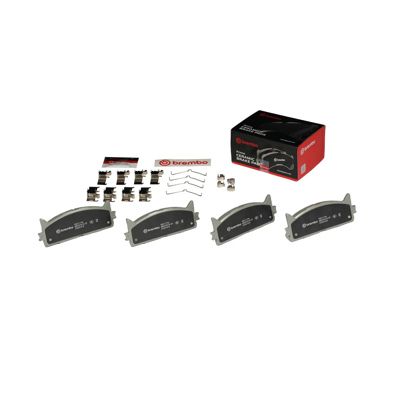 PRIME Ceramic Front Disc Brake Pad Set P83117N | Brembostore