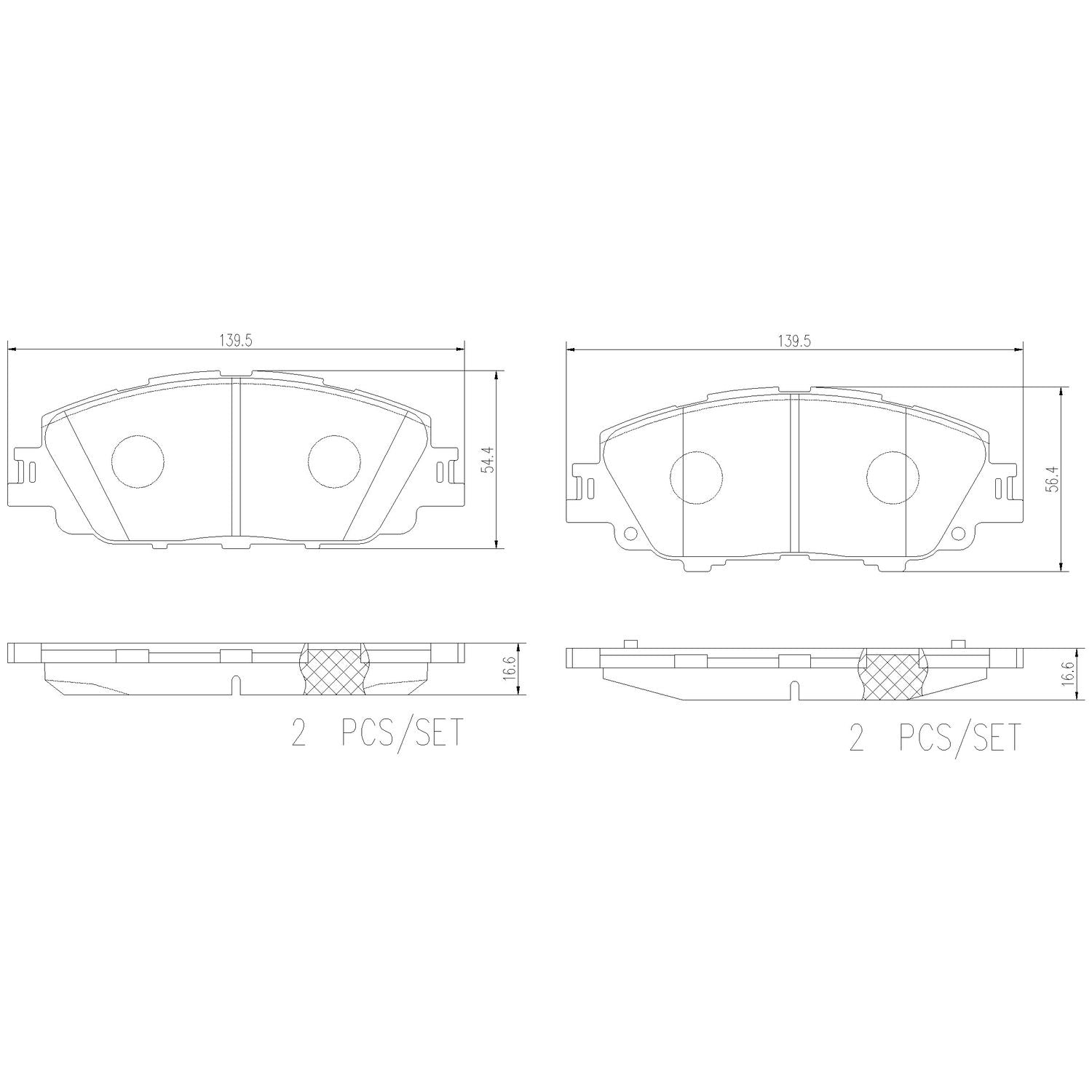 PRIME Ceramic Front Disc Brake Pad Set - P83175N_01