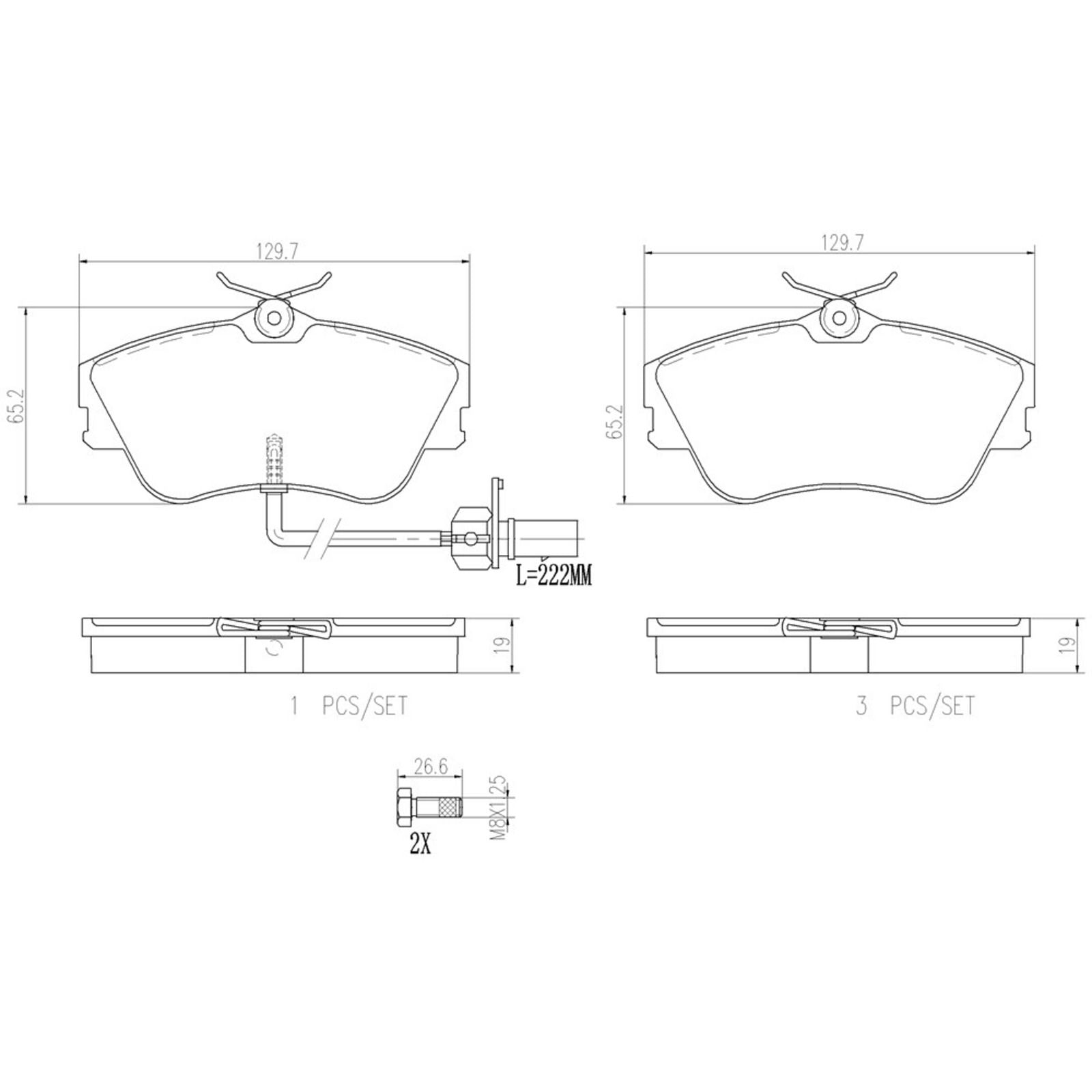 PRIME Ceramic Front Disc Brake Pad Set - P85029N_02