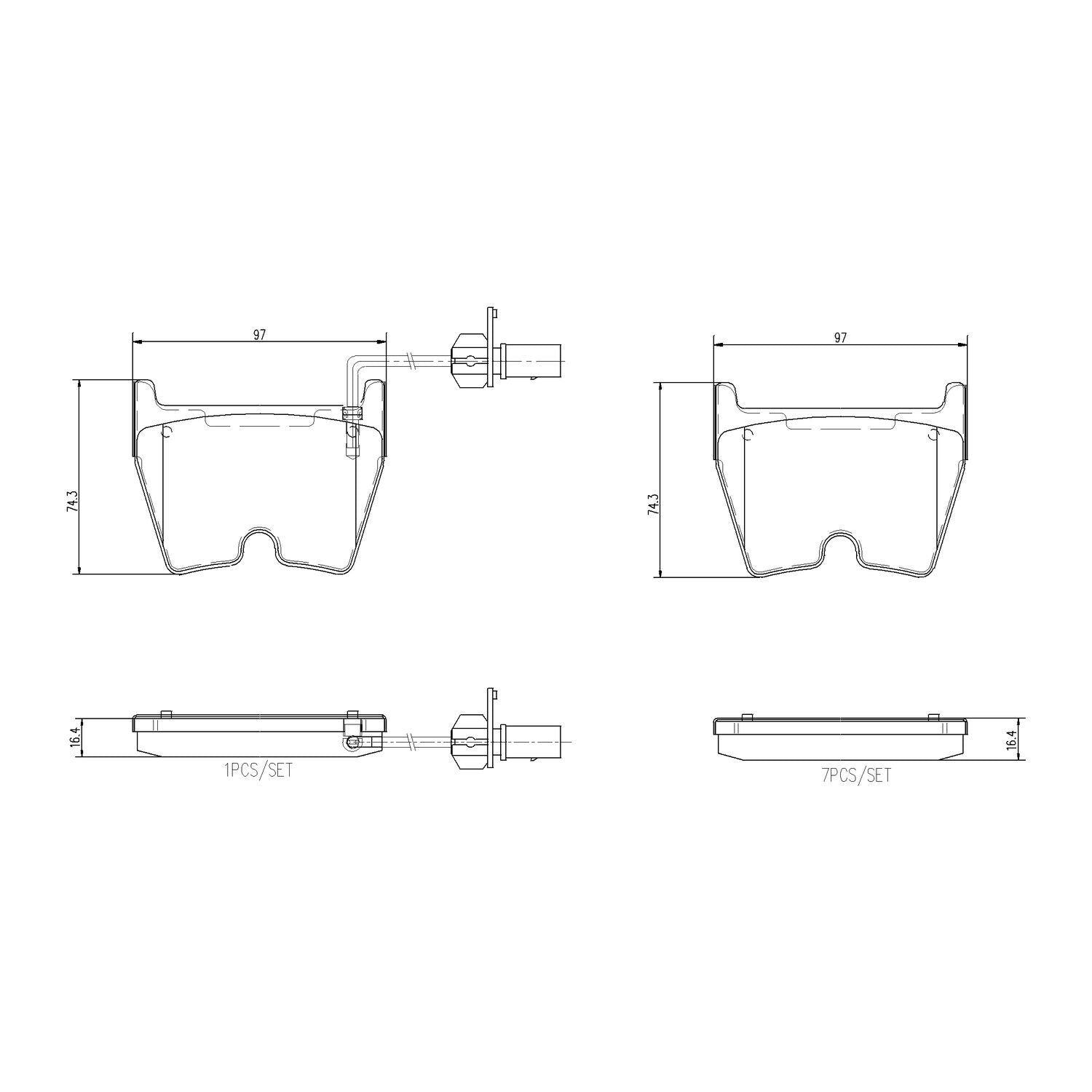 PRIME Ceramic Front Disc Brake Pad Set - P85138N_01