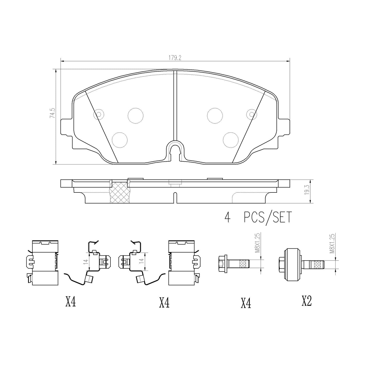 PRIME Ceramic Front Disc Brake Pad Set - P85176N_01