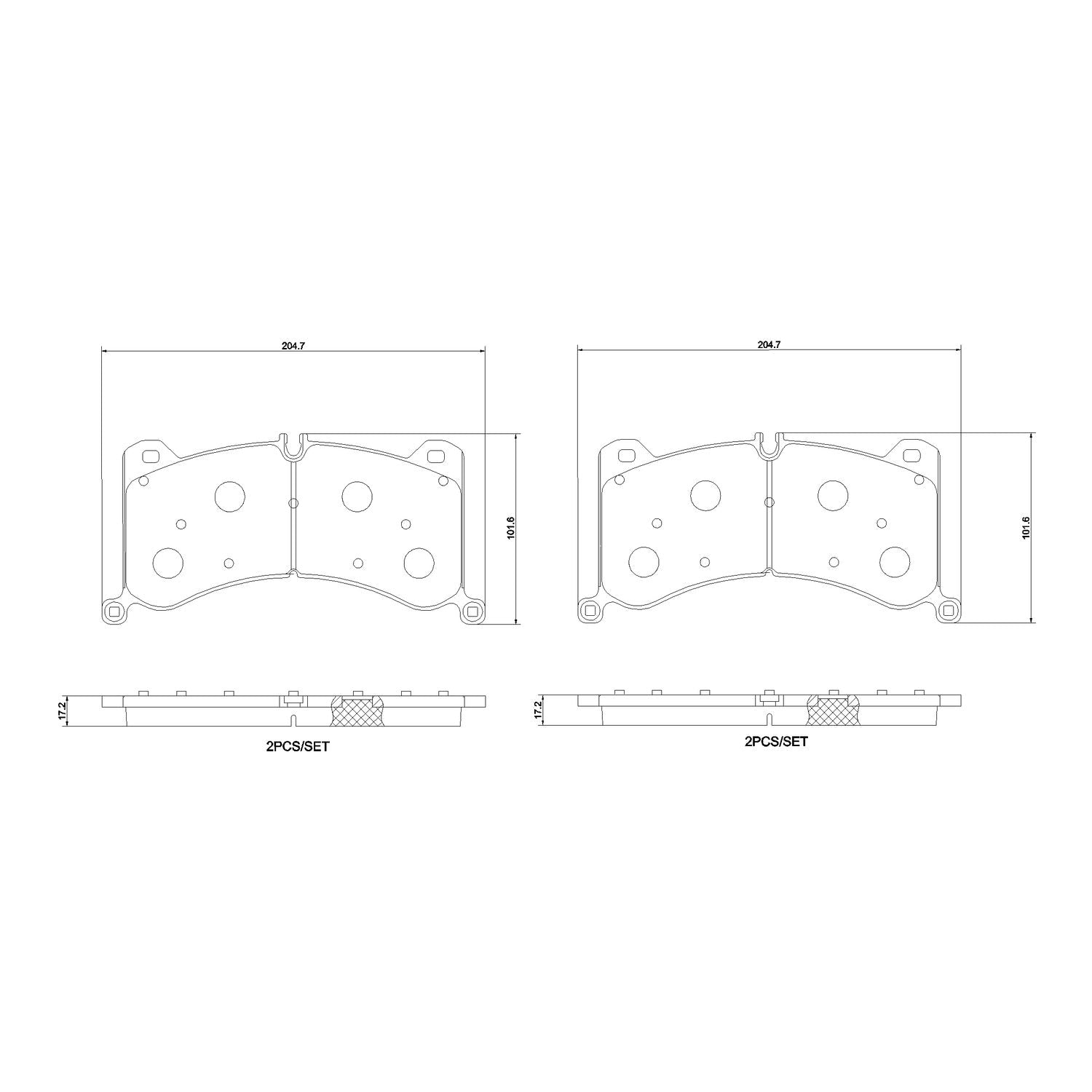 PRIME Ceramic Front Disc Brake Pad Set - P85183N_01