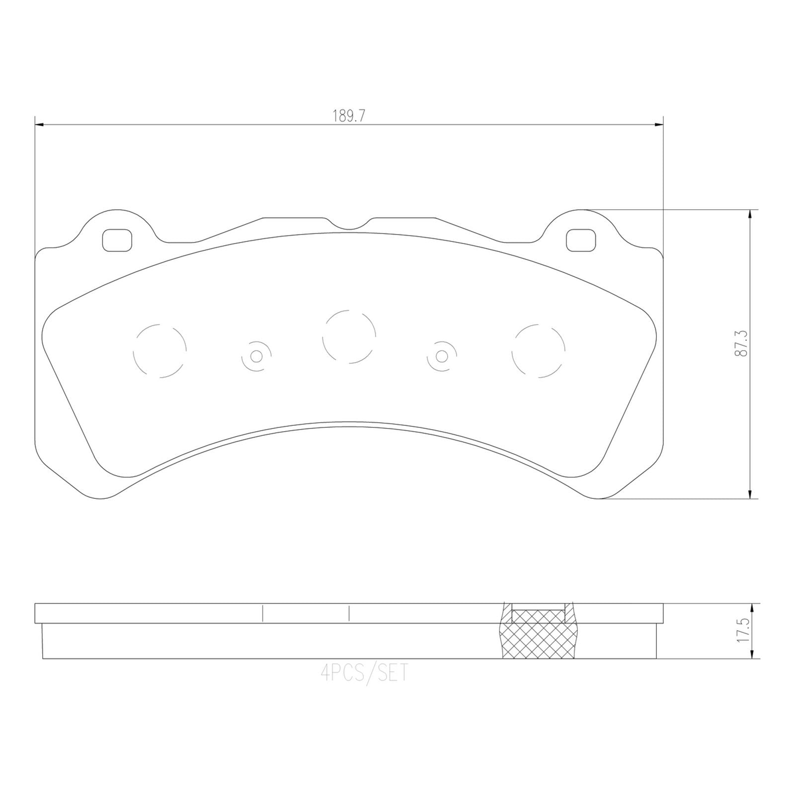 PRIME Ceramic Front Disc Brake Pad Set - P86034N_05