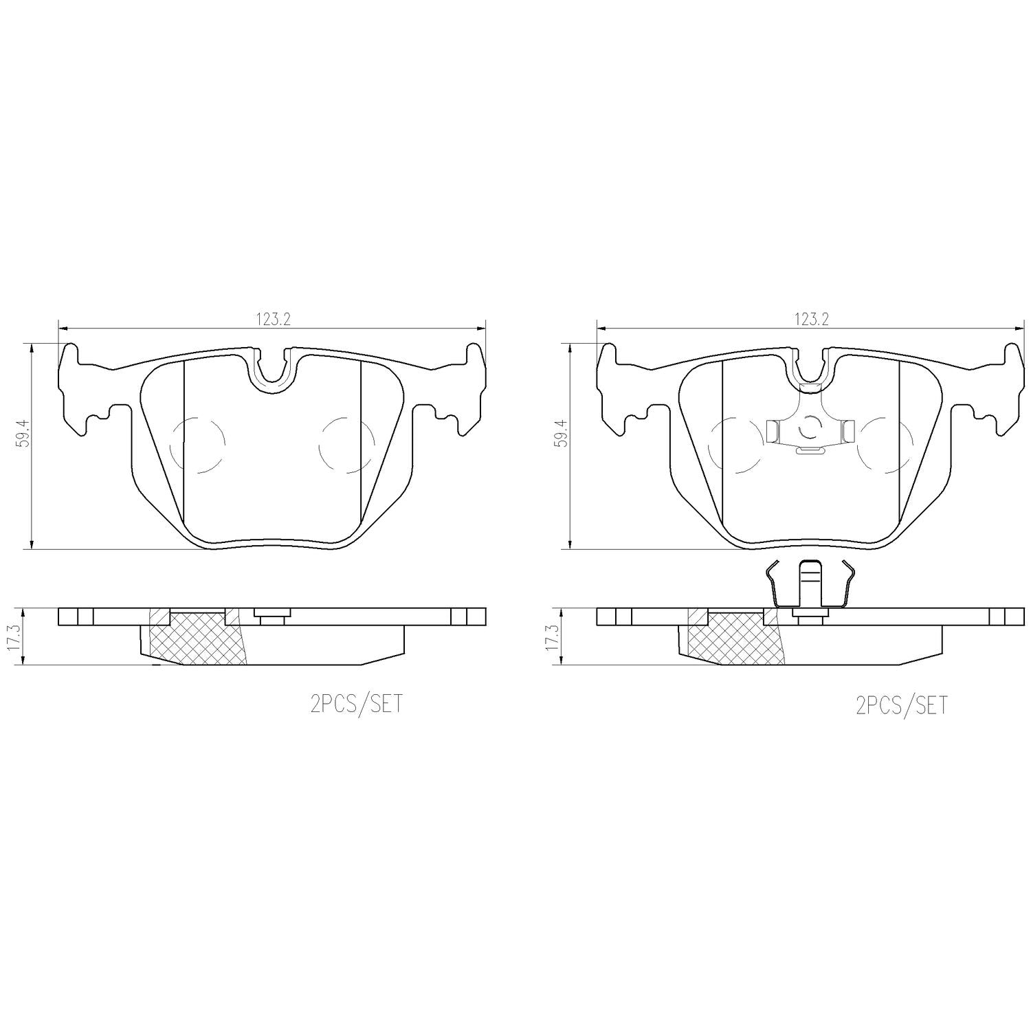PRIME Ceramic Rear Disc Brake Pad Set - P06016N_01