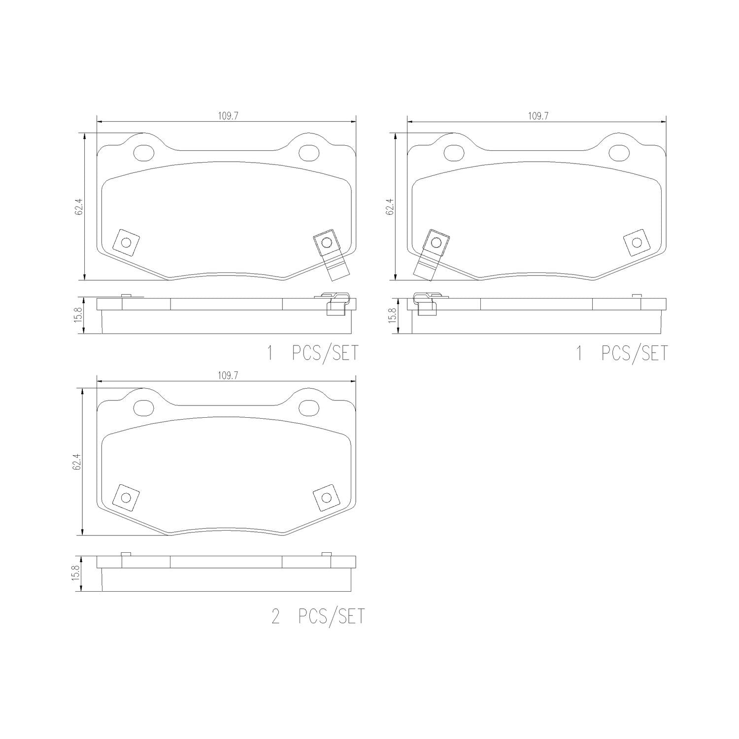 PRIME Ceramic Rear Disc Brake Pad Set - P10090N_01