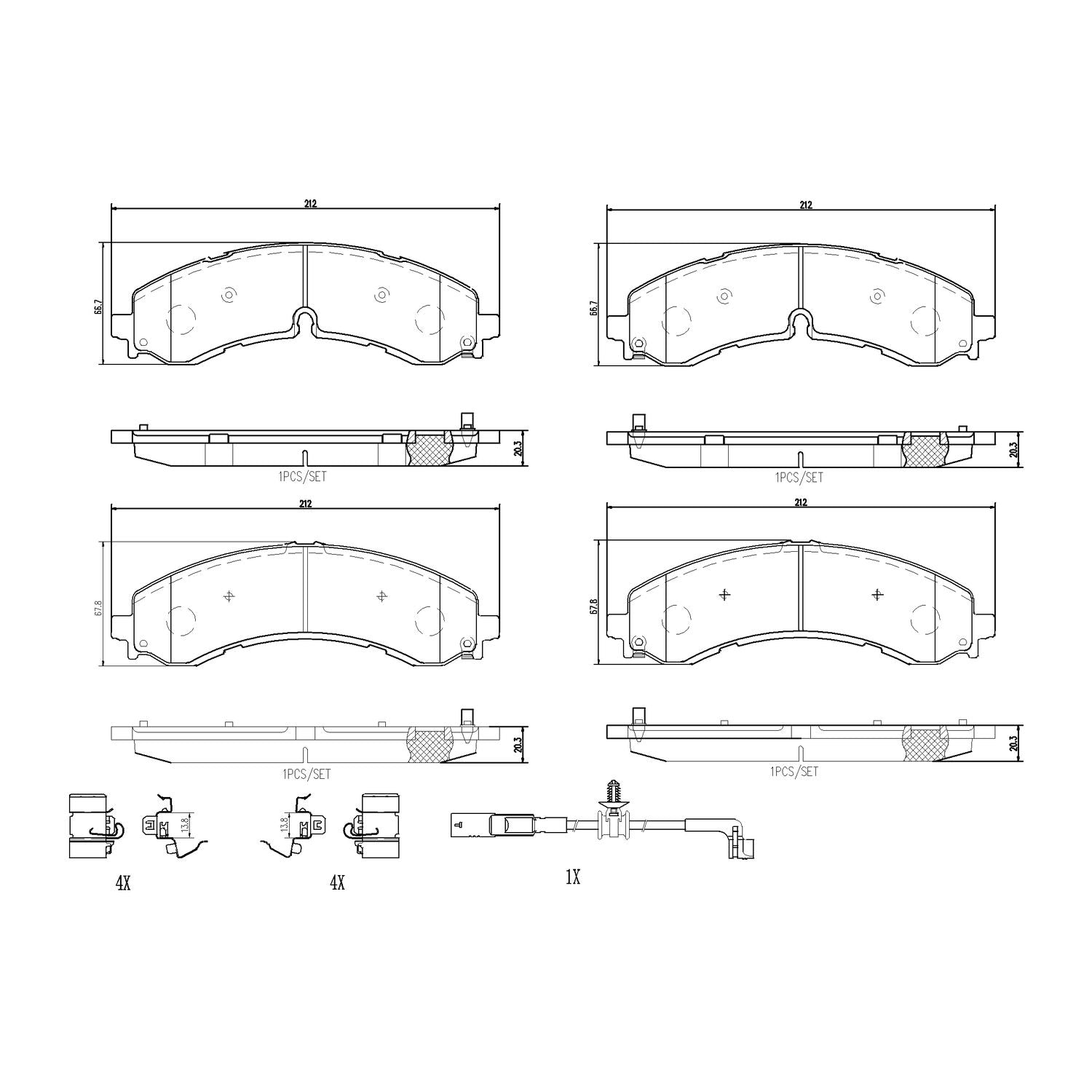 PRIME Ceramic Rear Disc Brake Pad Set - P10100N_01