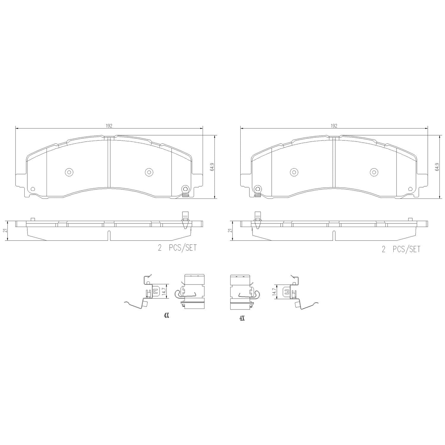 PRIME Ceramic Rear Disc Brake Pad Set - P23195N_01
