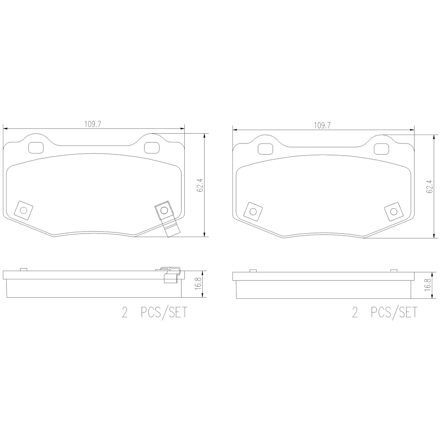 PRIME Ceramic Rear Disc Brake Pad Set - P24239N_01