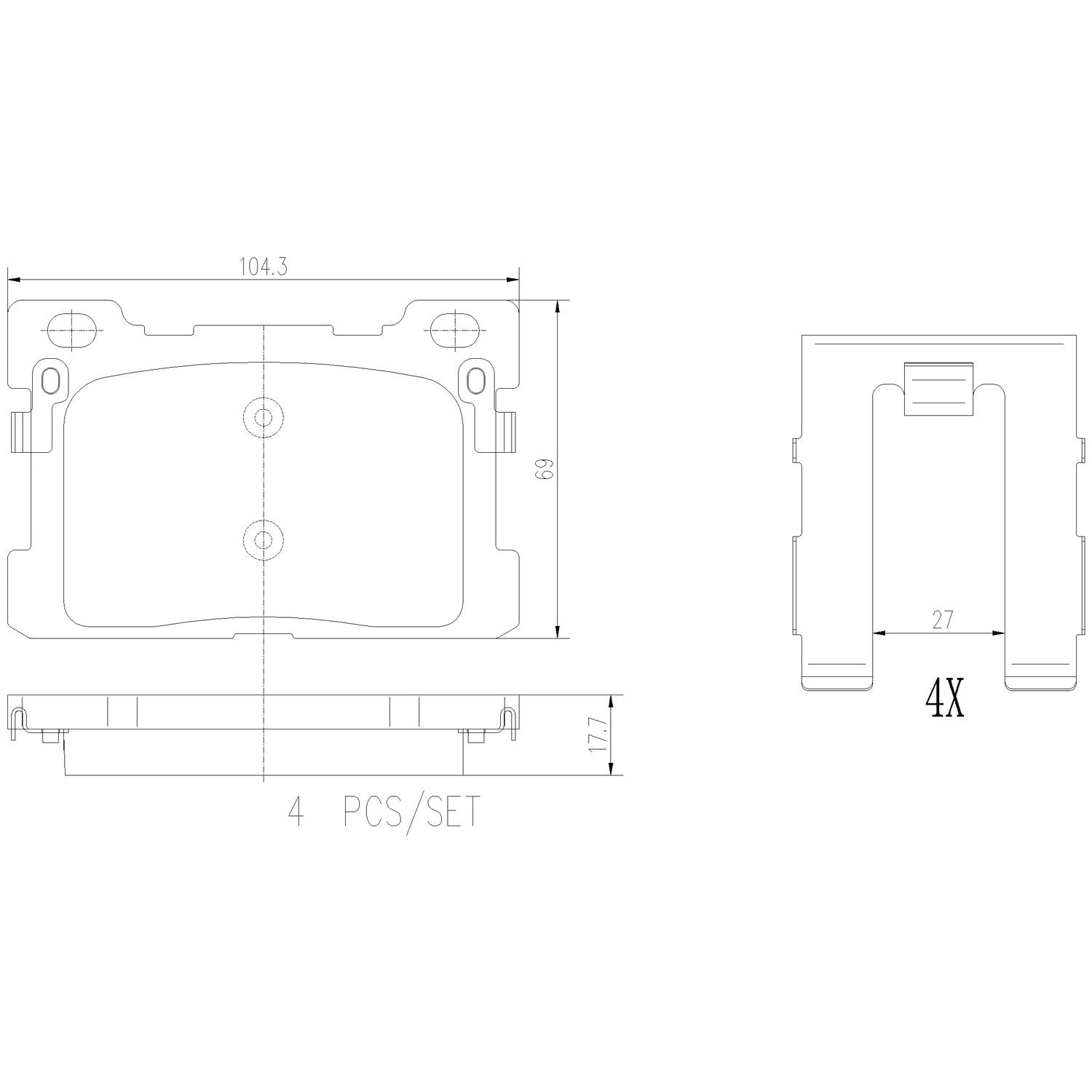 PRIME Ceramic Rear Disc Brake Pad Set - P30130N_01