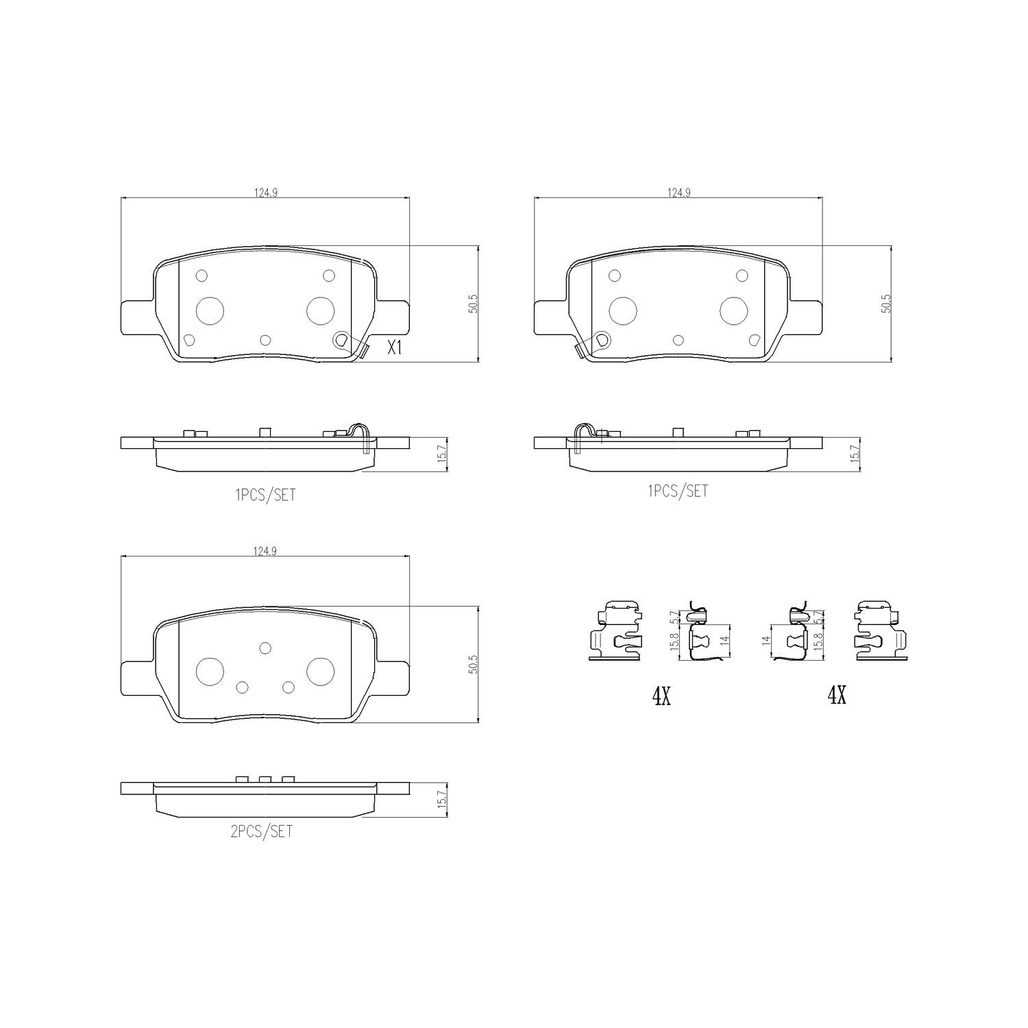 PRIME Ceramic Rear Disc Brake Pad Set - P30141N_01