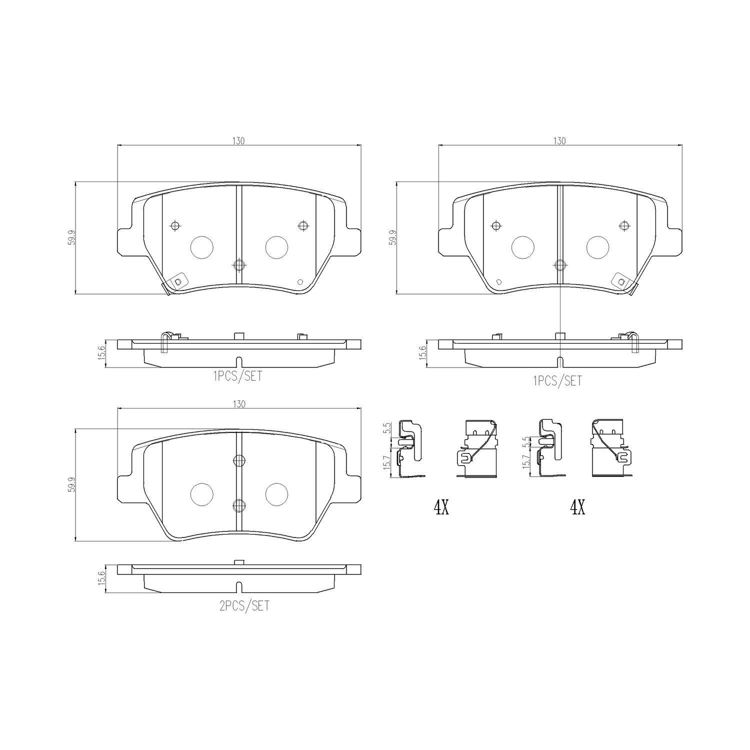 PRIME Ceramic Rear Disc Brake Pad Set - P30149N_01