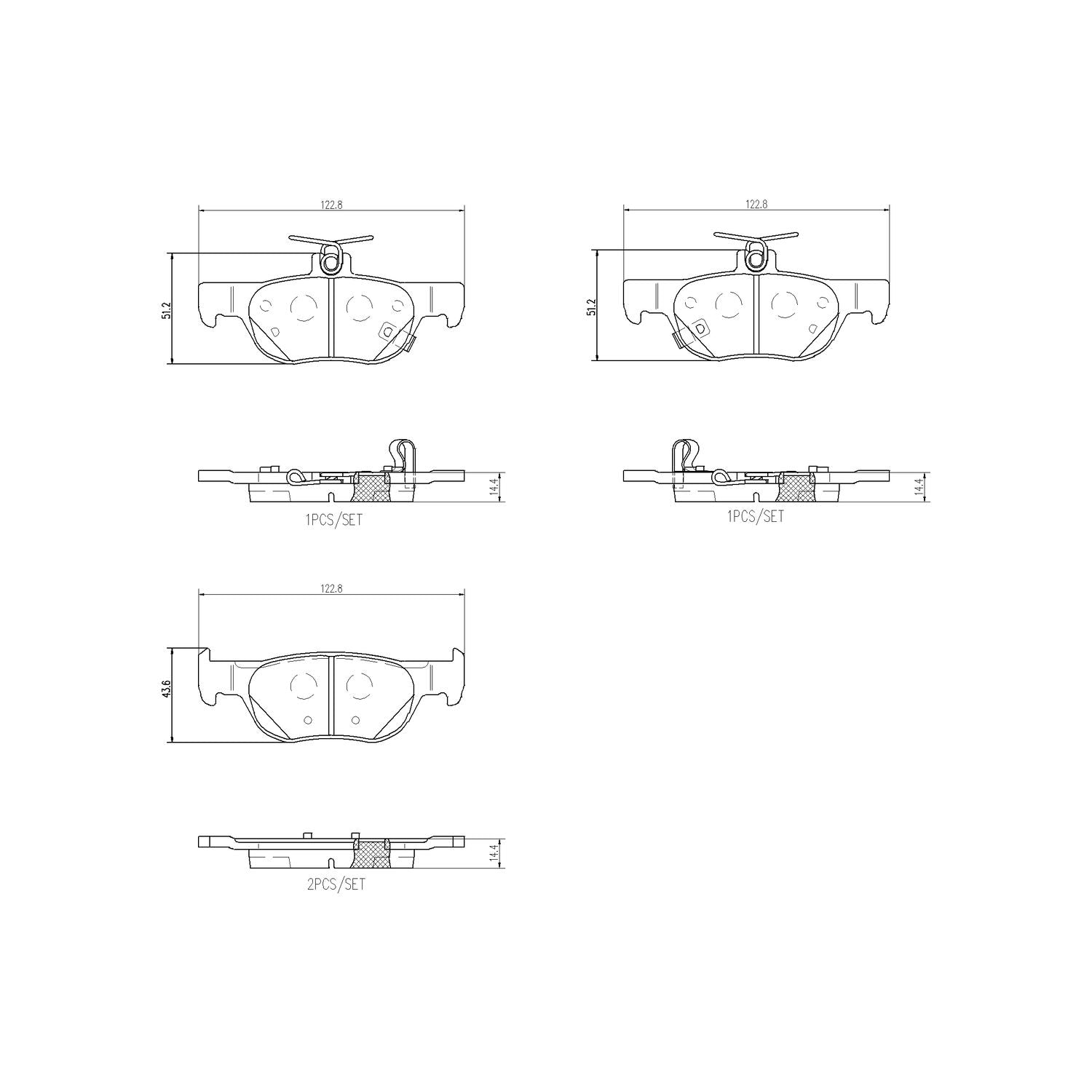 PRIME Ceramic Rear Disc Brake Pad Set - P49064N_01
