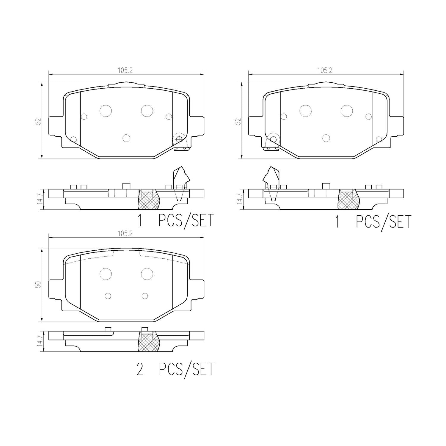 PRIME Ceramic Rear Disc Brake Pad Set - P56130N_01