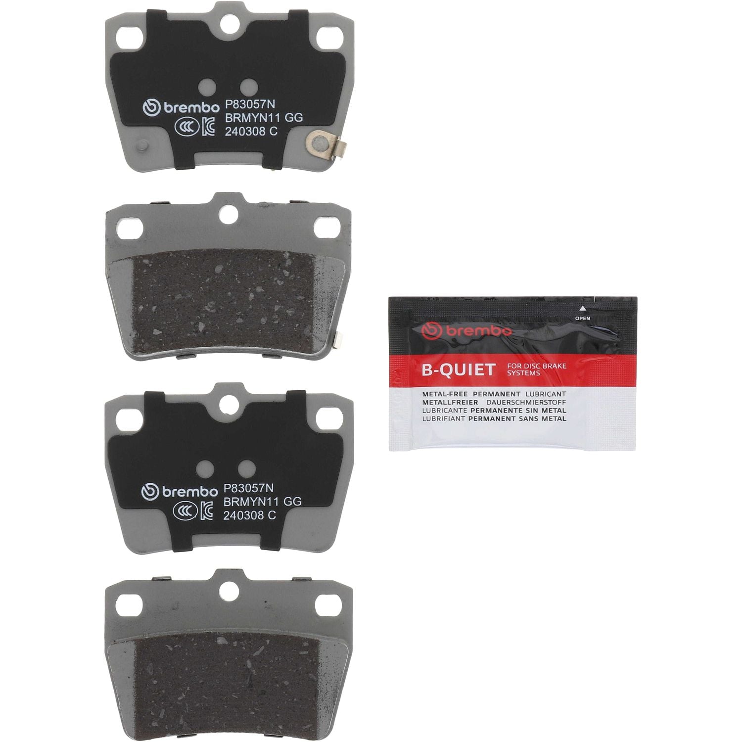PRIME Ceramic Rear Disc Brake Pad Set - P83057N_02
