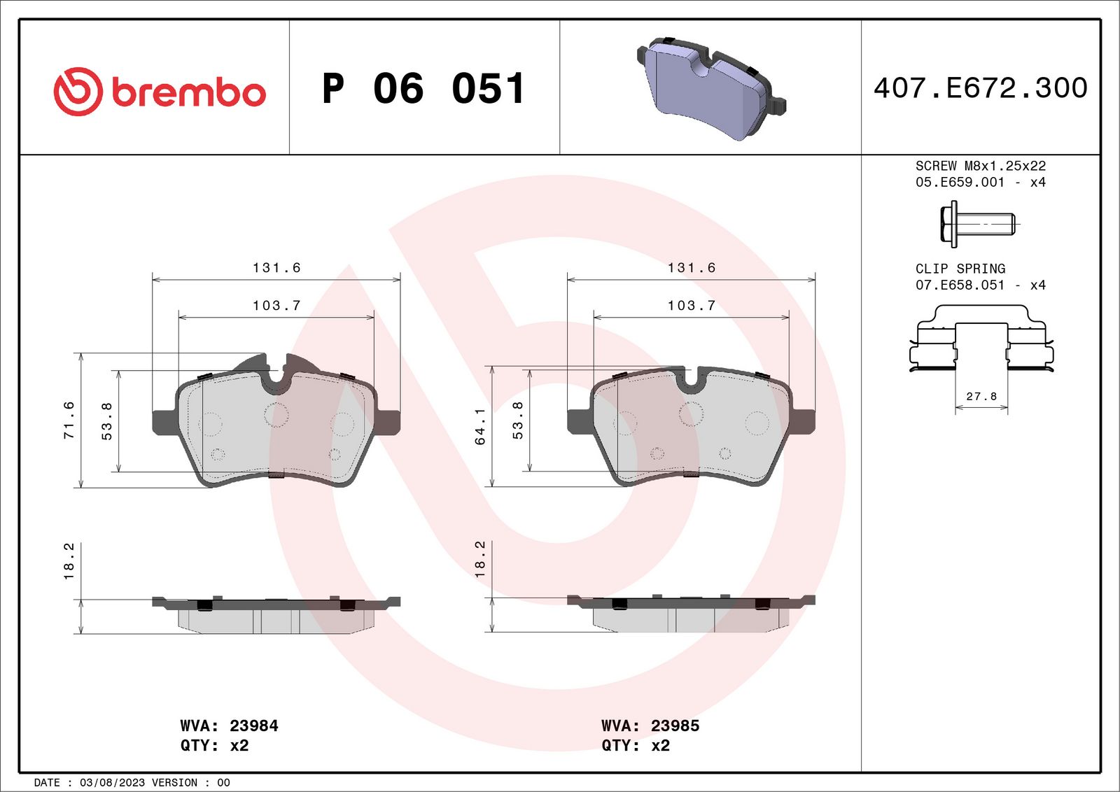 PRIME Low-Met Front Disc Brake Pad Set - P06051_01