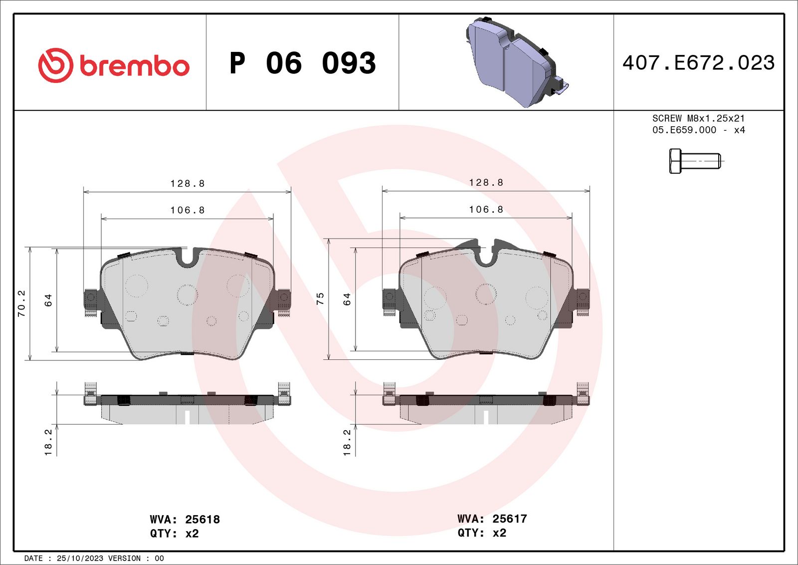 PRIME Low-Met Front Disc Brake Pad Set - P06093_03