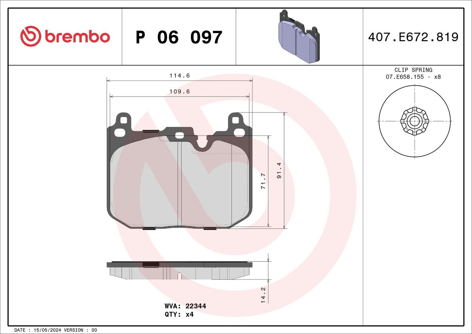 PRIME Low-Met Front Disc Brake Pad Set - P06097_01