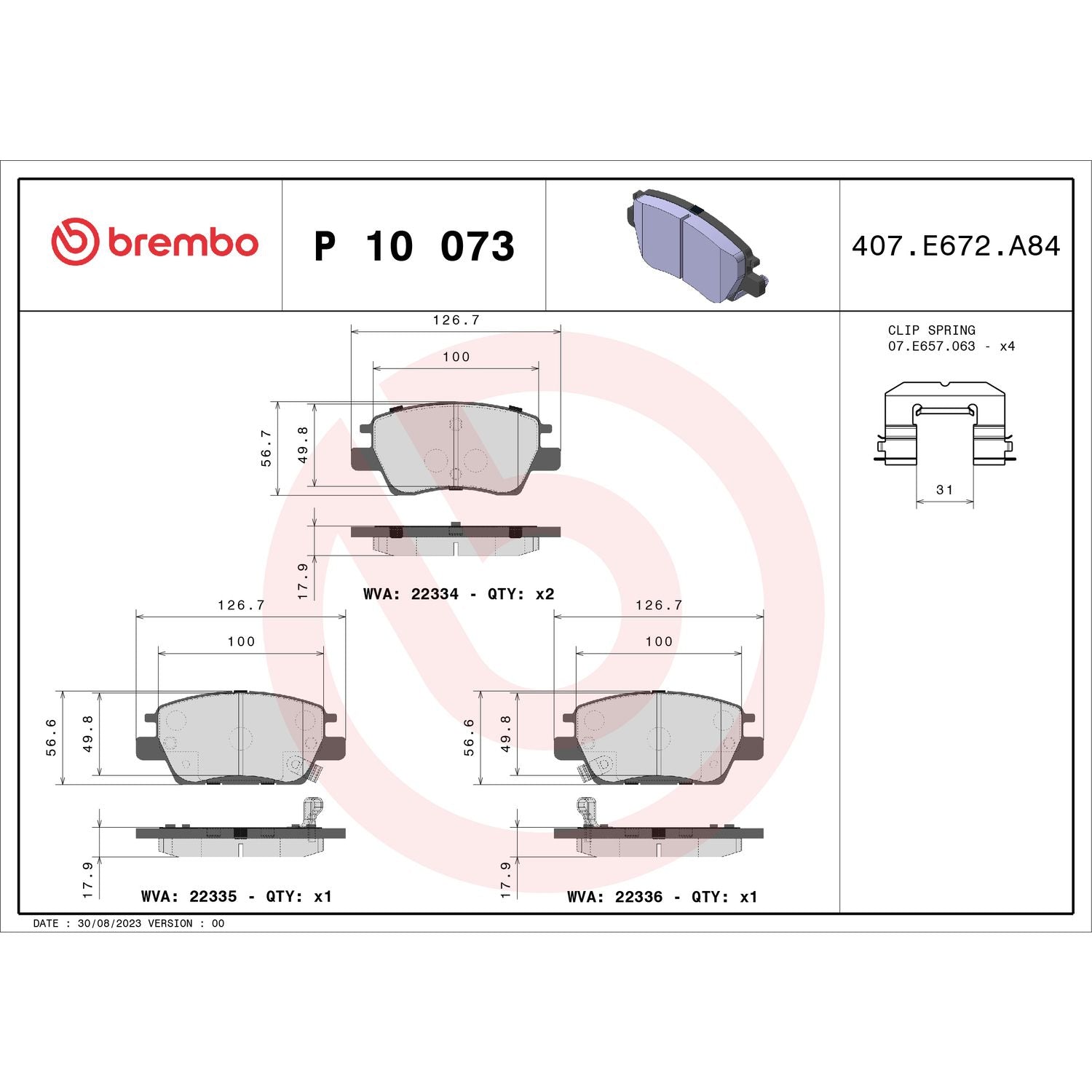PRIME Low-Met Front Disc Brake Pad Set - P10073_02