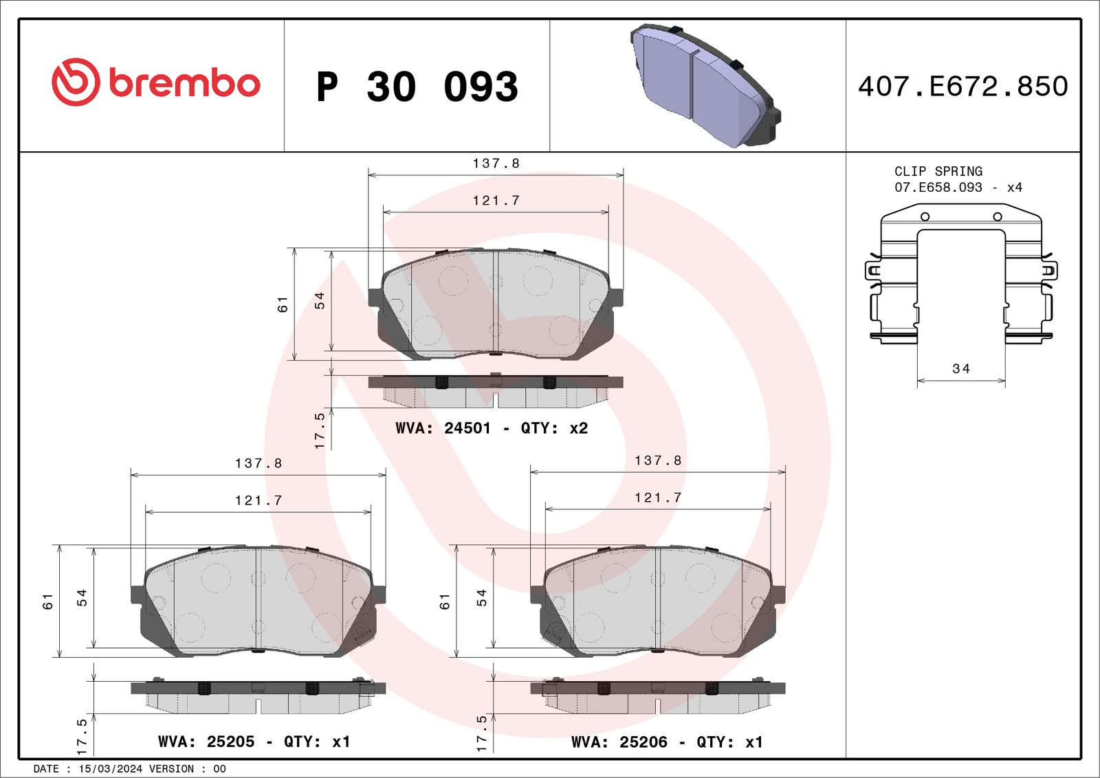 PRIME Low-Met Front Disc Brake Pad Set - P30093_01