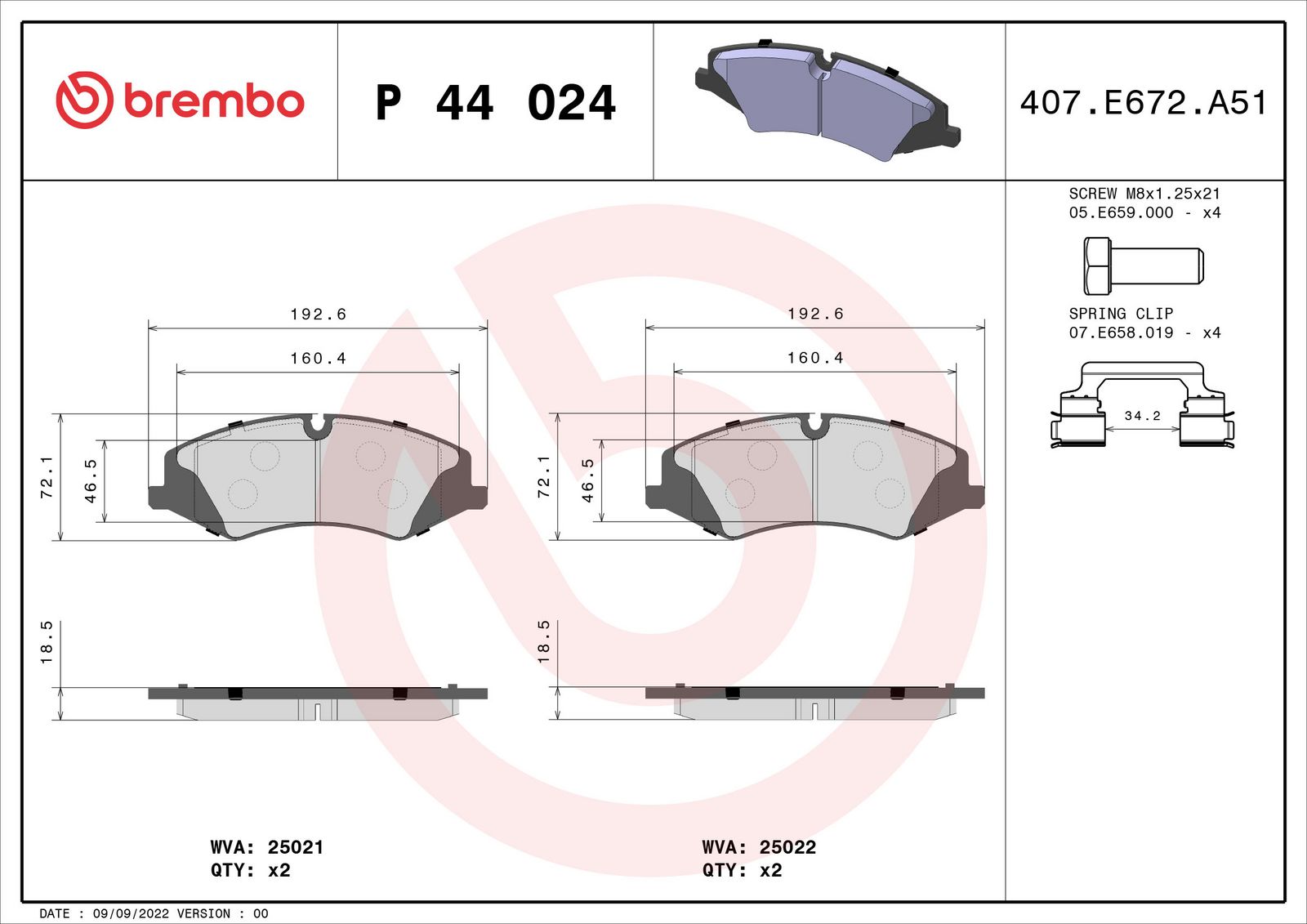 PRIME Low-Met Front Disc Brake Pad Set - P44024_03