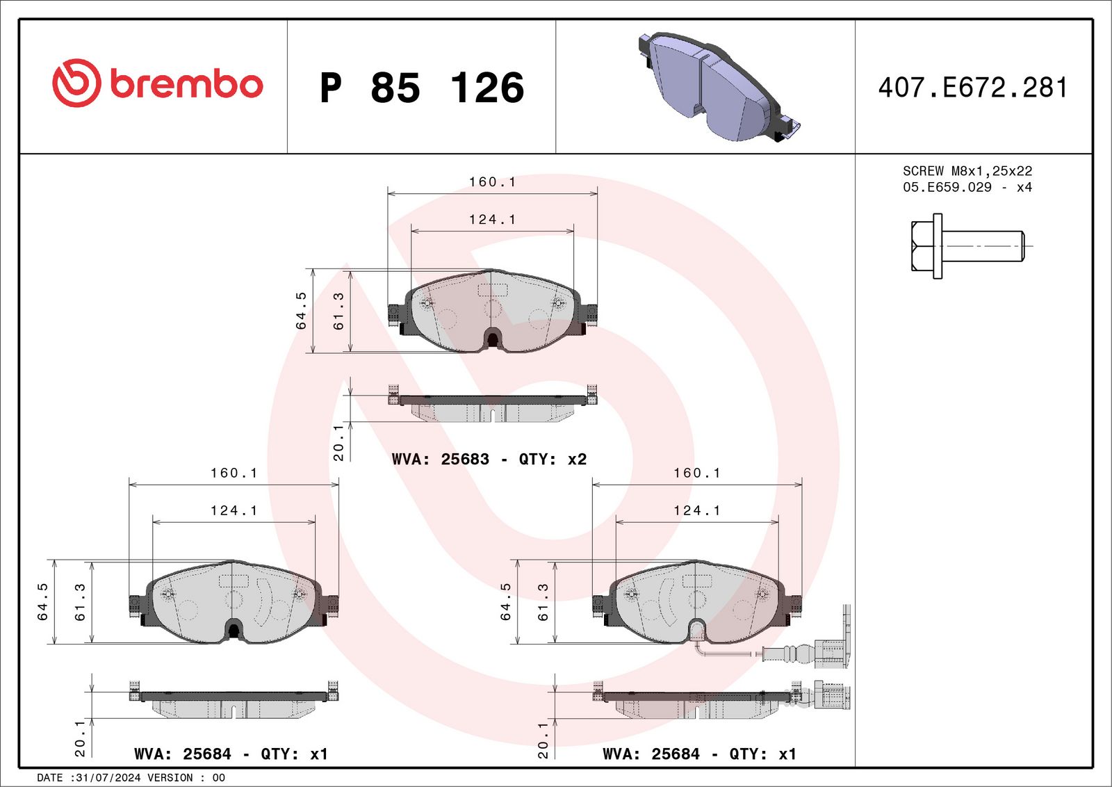 PRIME Low-Met Front Disc Brake Pad Set - P85126_03