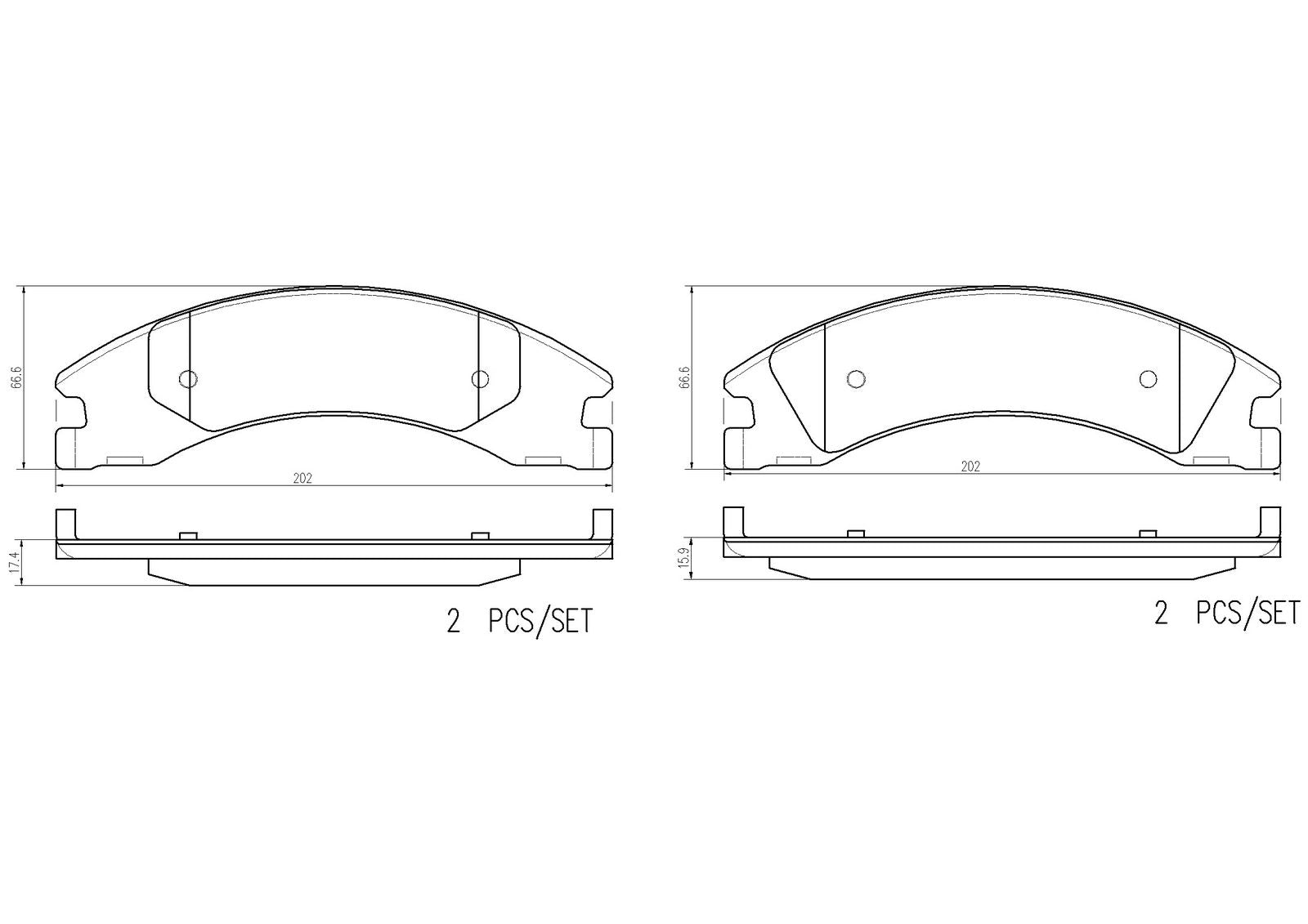 PRIME Low-Met Rear Disc Brake Pad Set - P24230_01