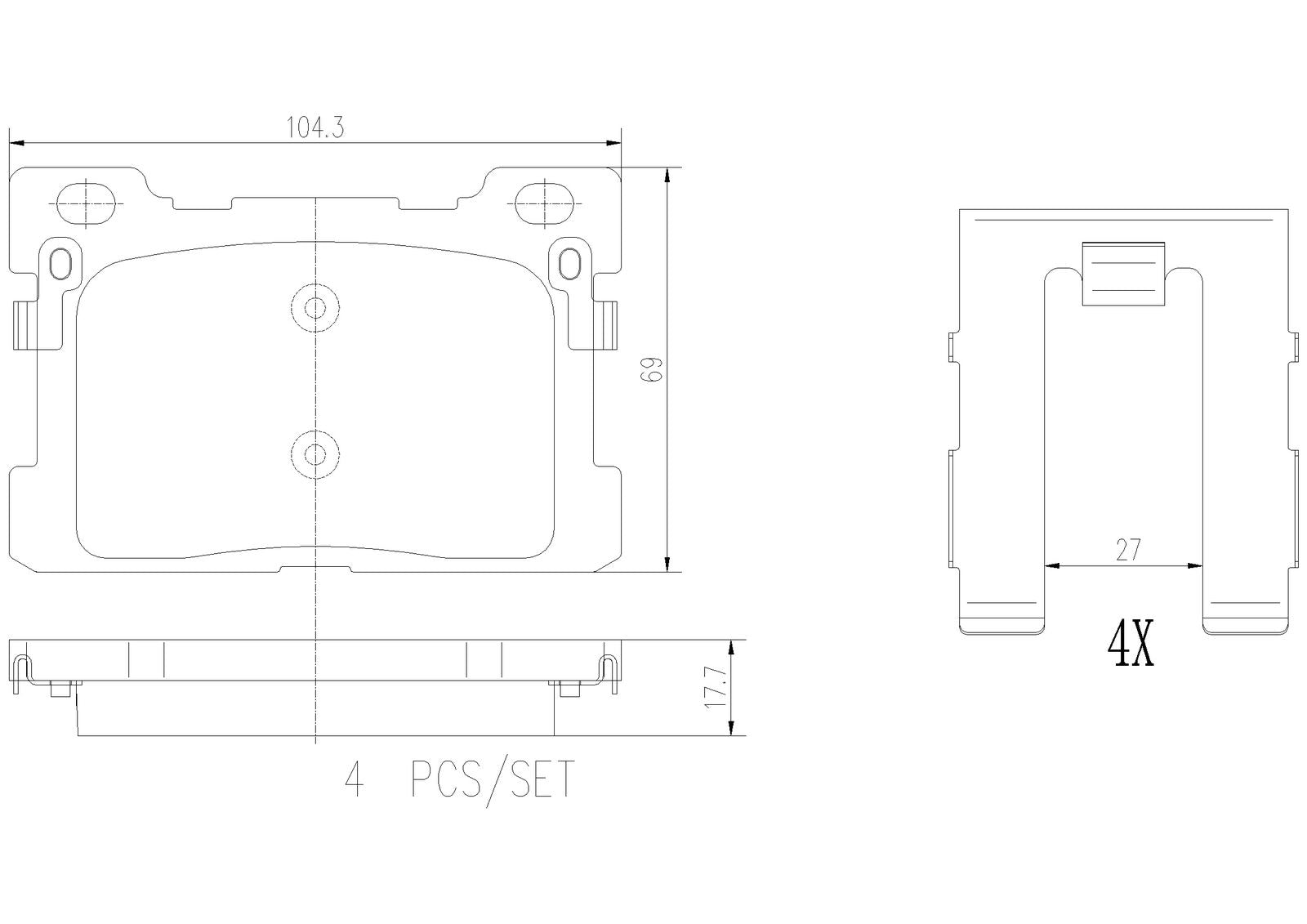 PRIME Low-Met Rear Disc Brake Pad Set - P30130_01
